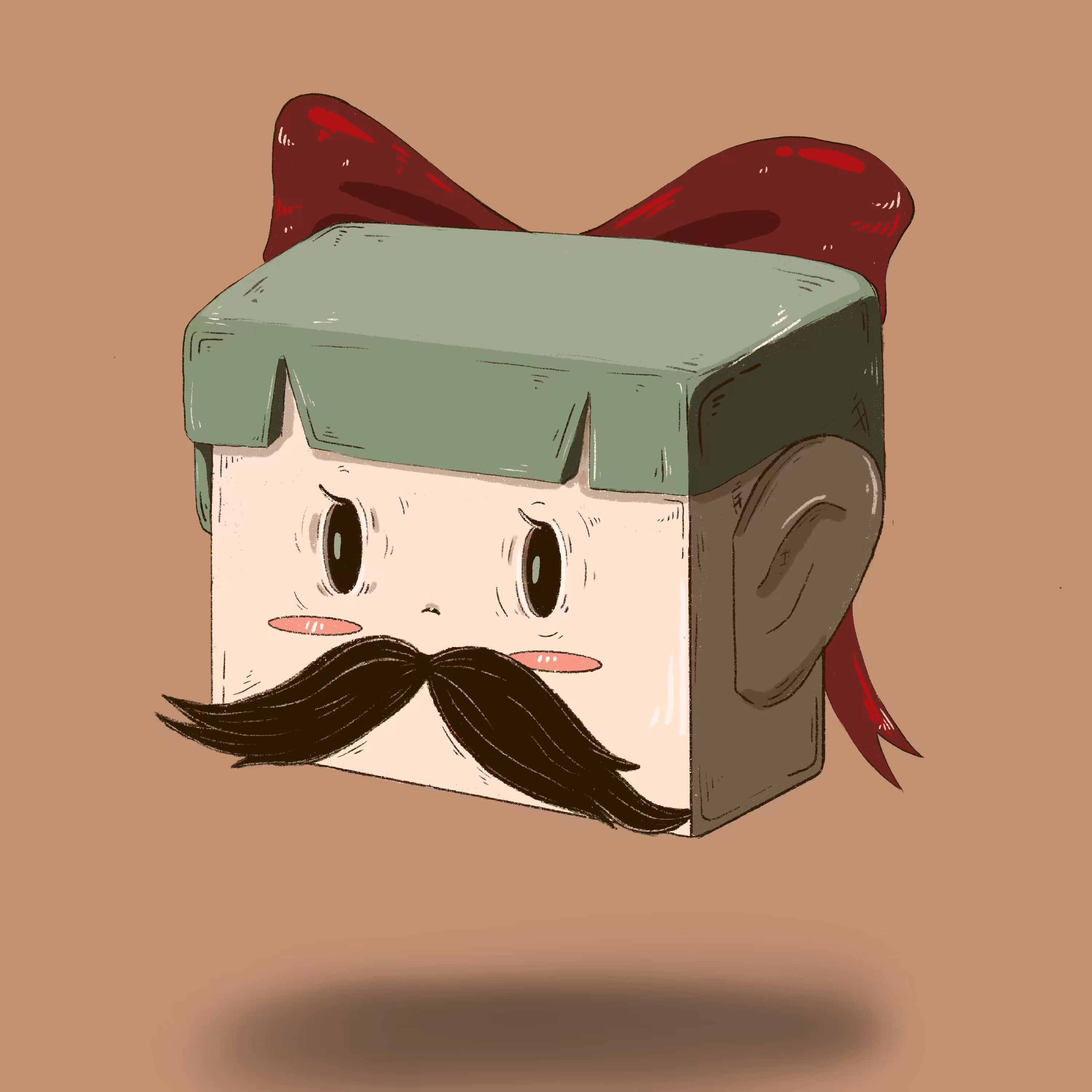 mustache girl 023