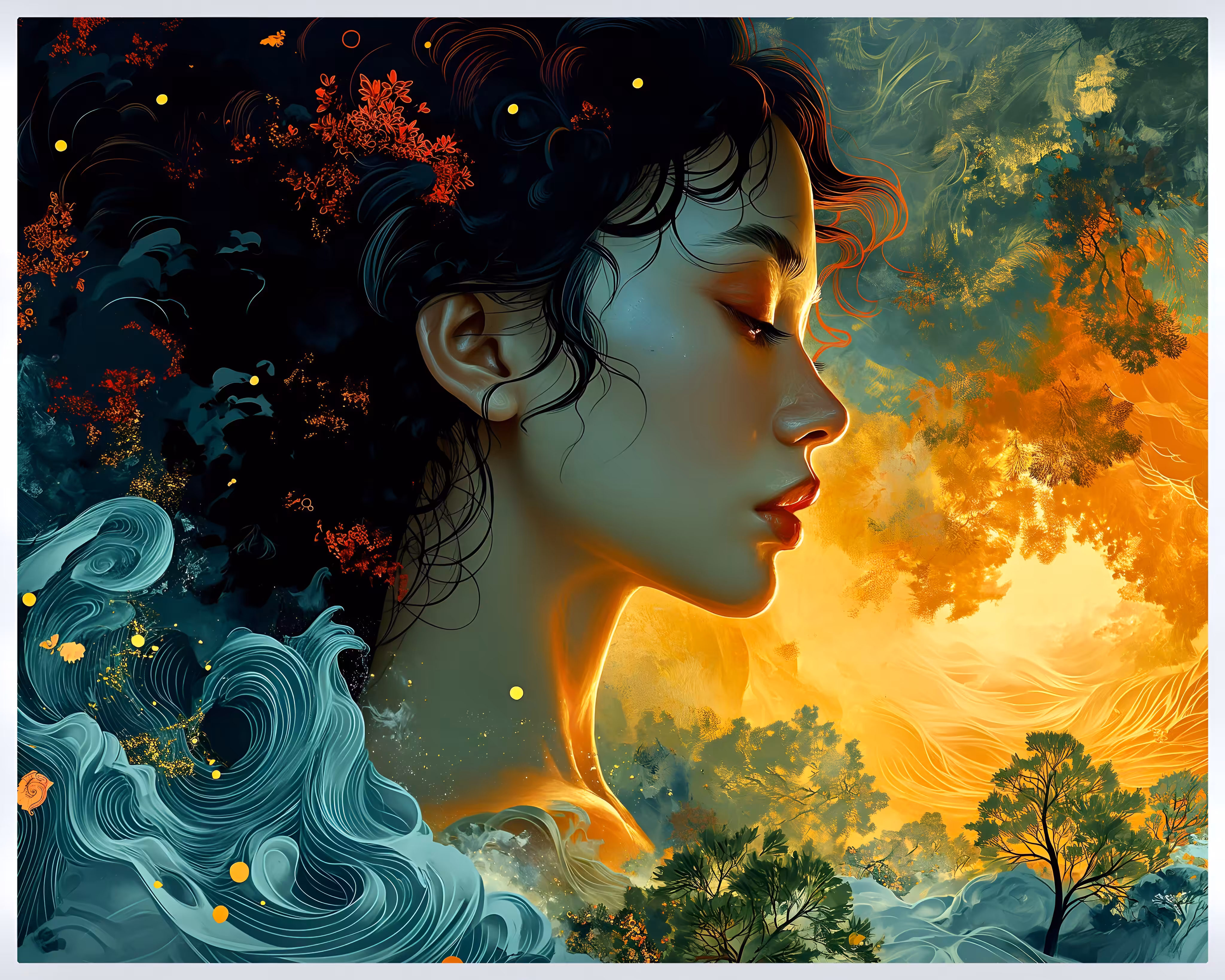 Her dream and meditating during Sunrise