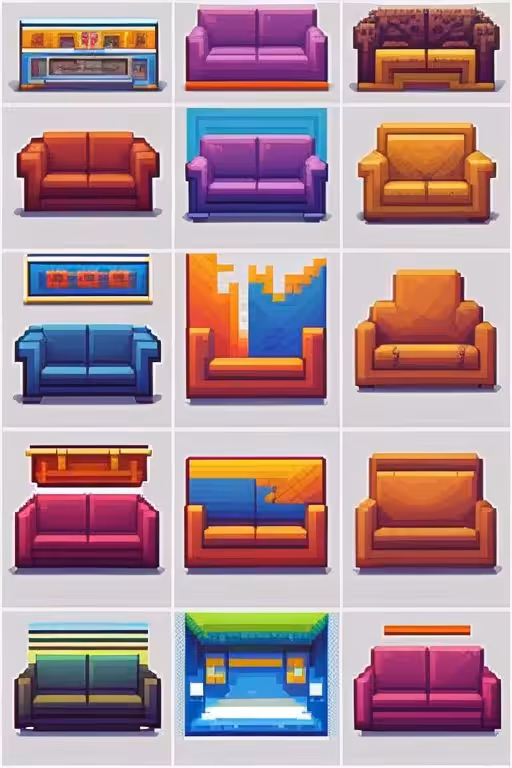 Pixel Art Couches