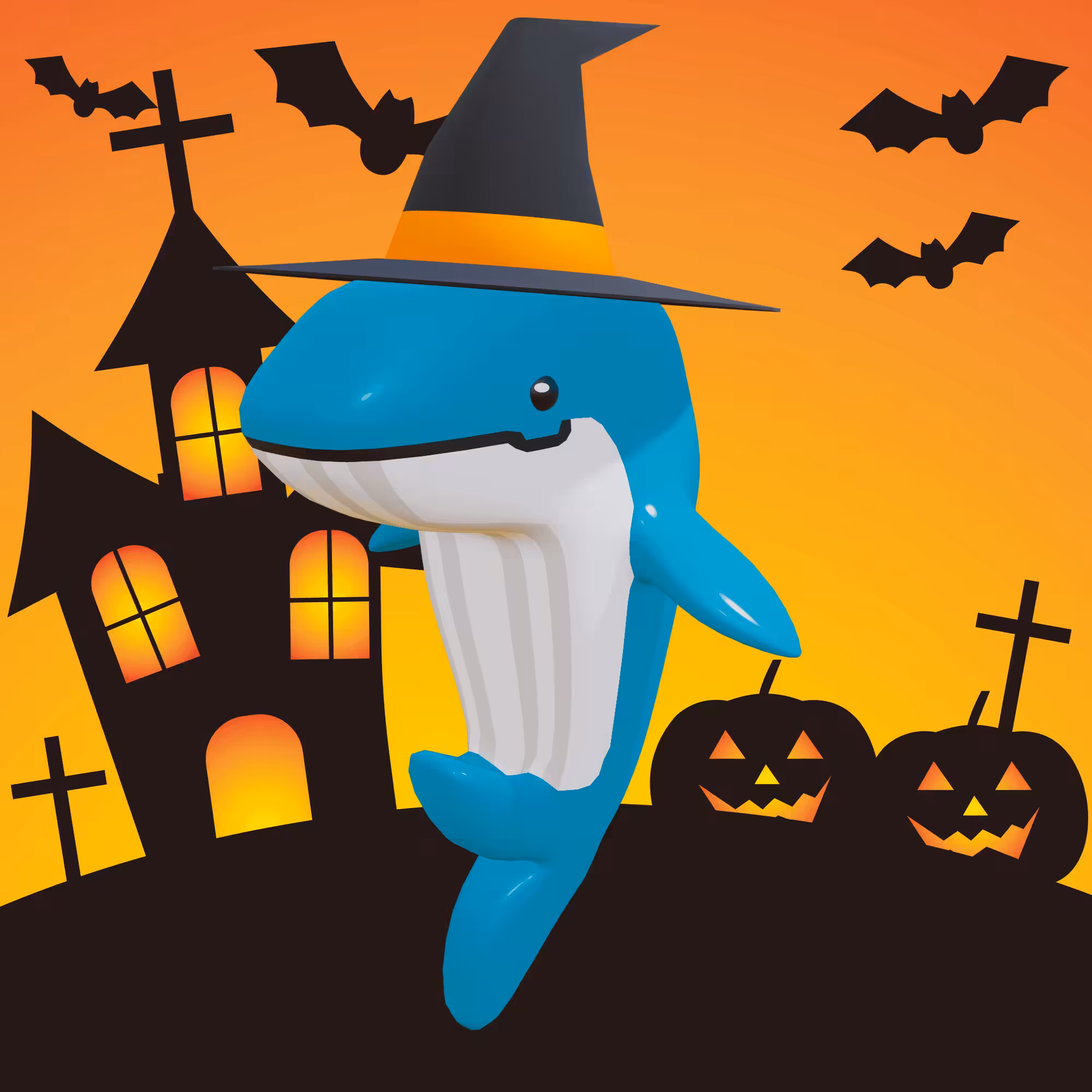 ハロウィンハット_ホエール