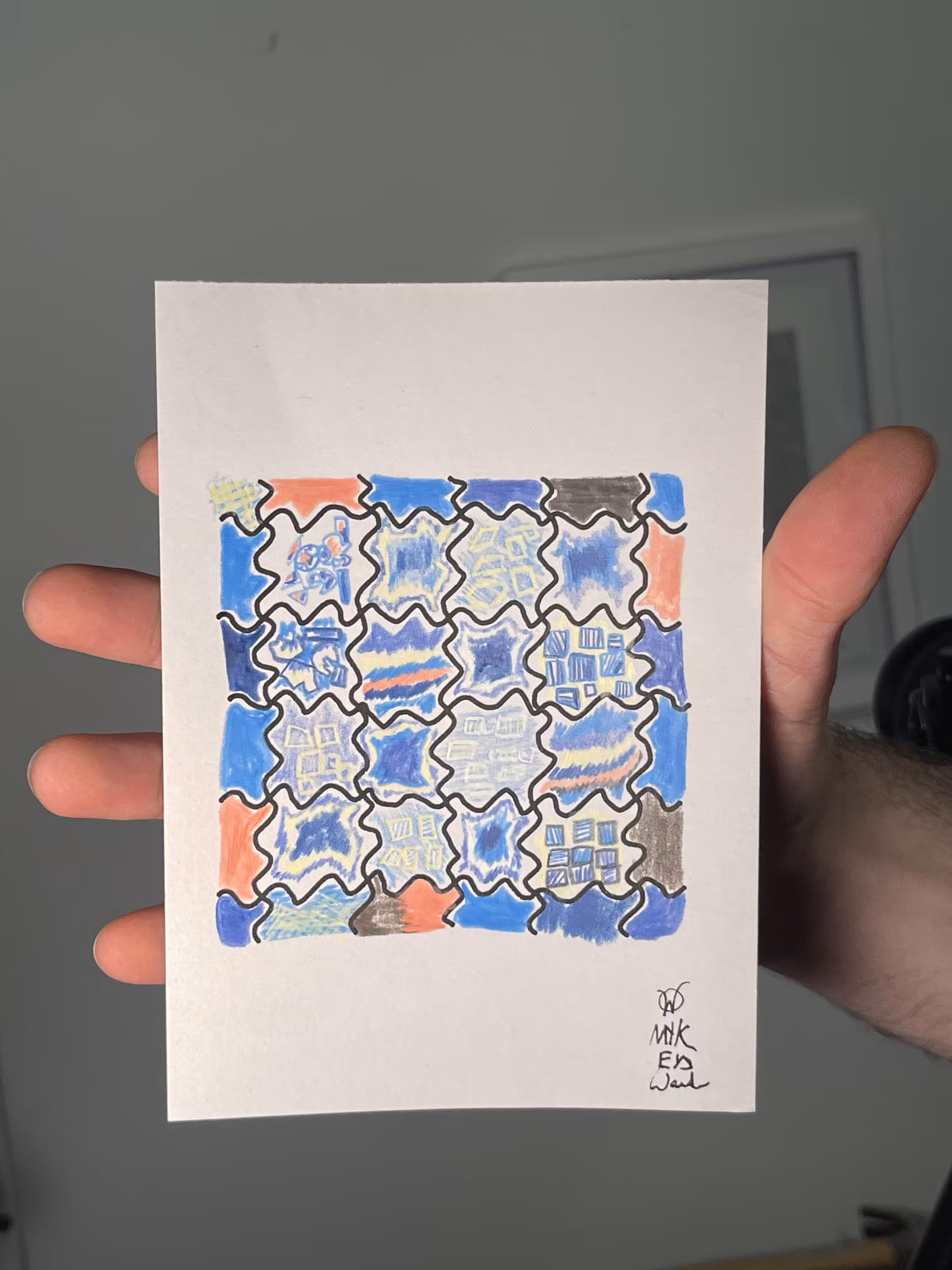 Squiggly ripple meta grid
