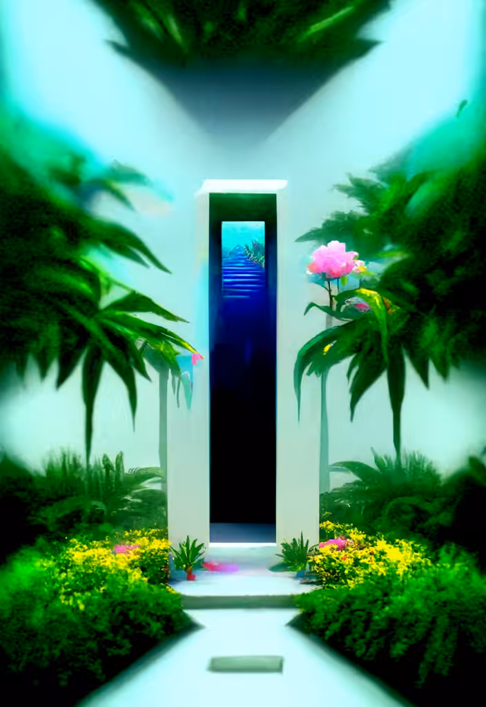 Lone Door in the Garden