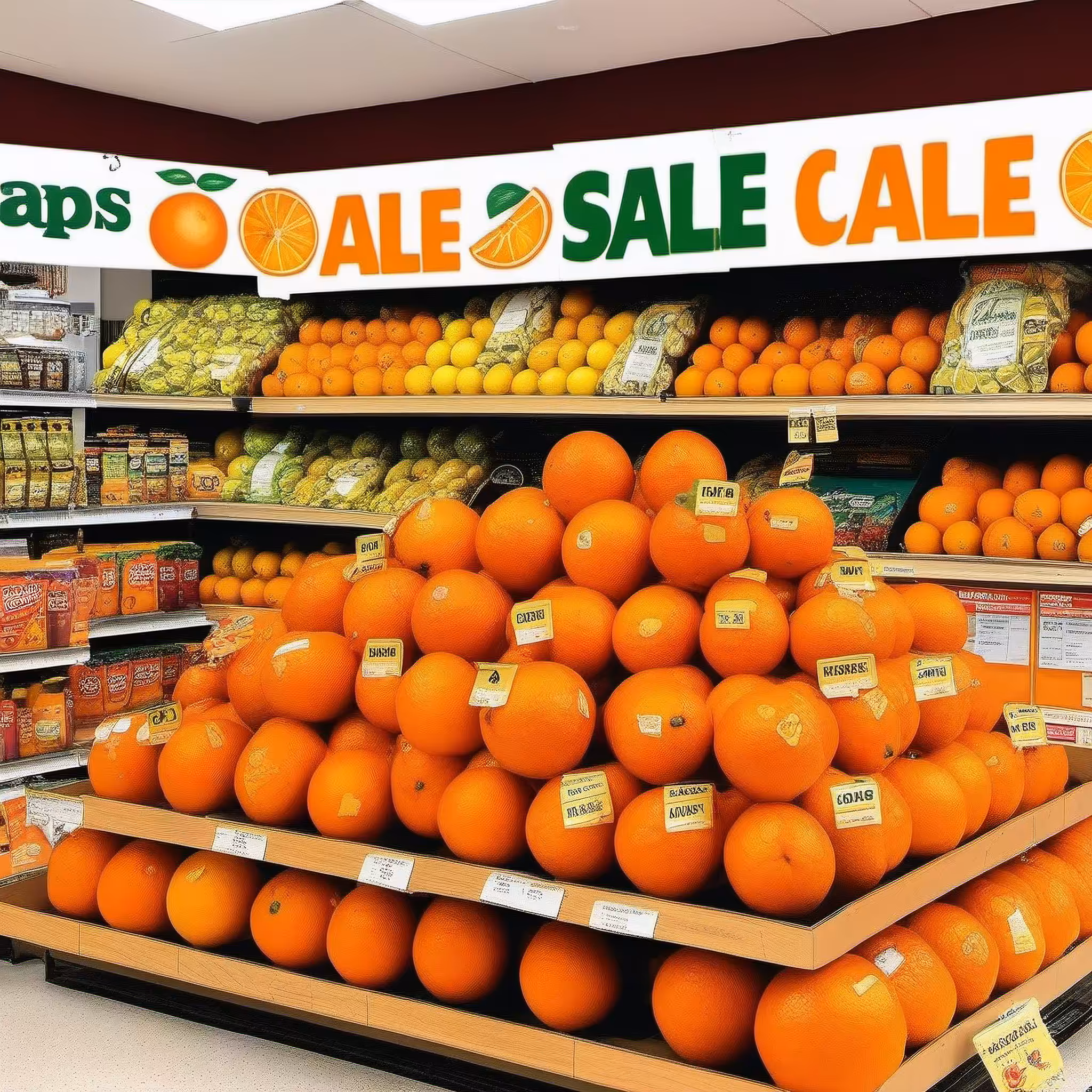 ALE SALE CALE (pyramid of giant oranges)