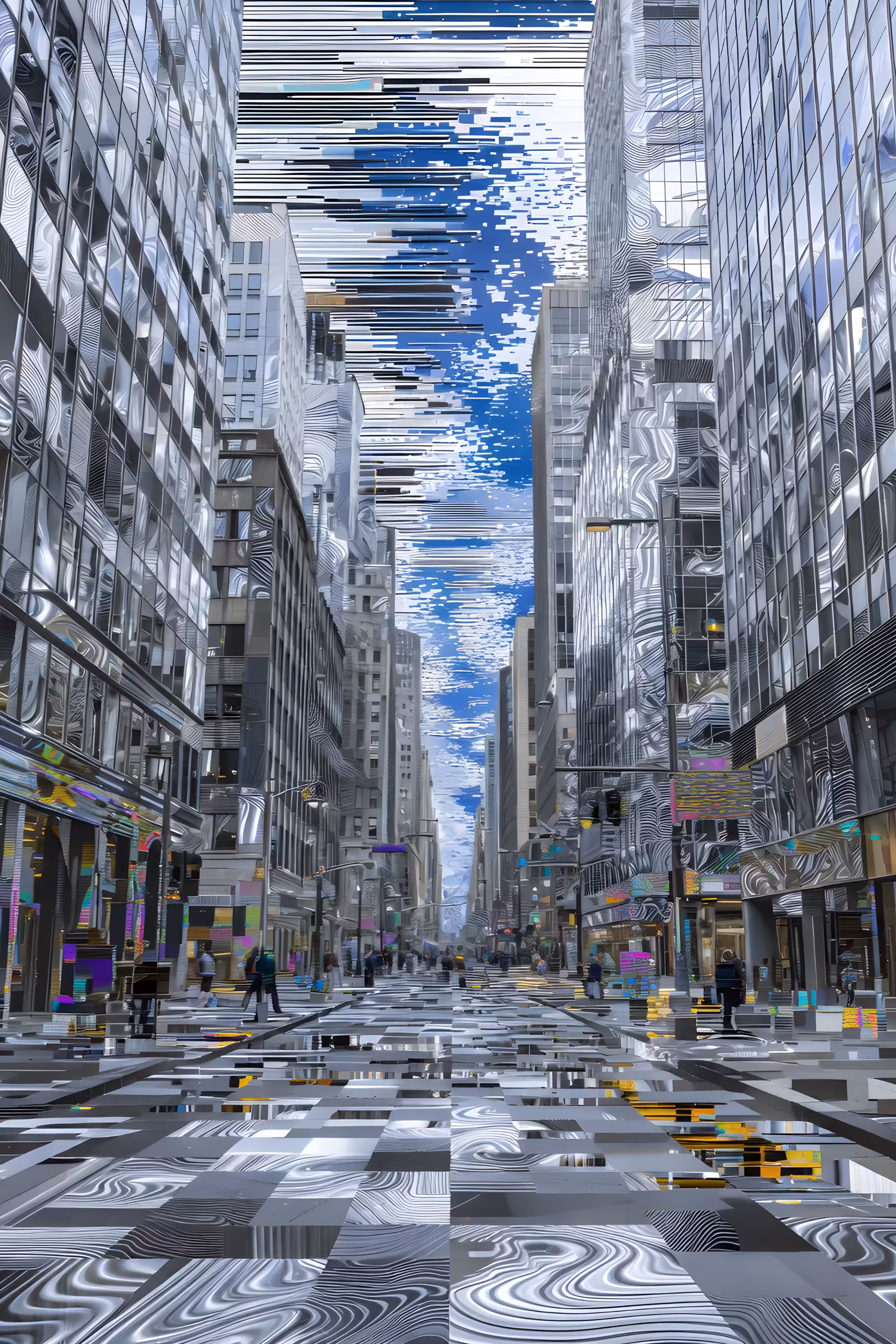 Fractured Chrome Cascade