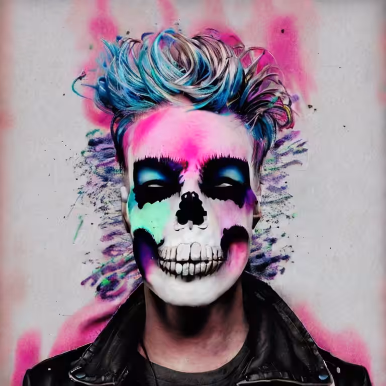 Cotton Candy Skull #68
