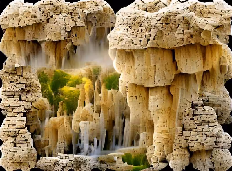 Abraham's First Works: Travertine tufa