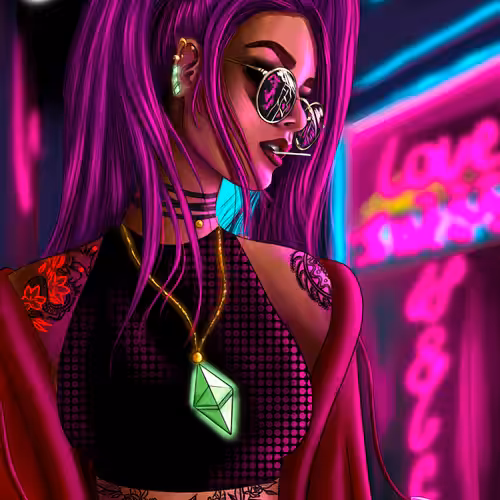 Neon night city