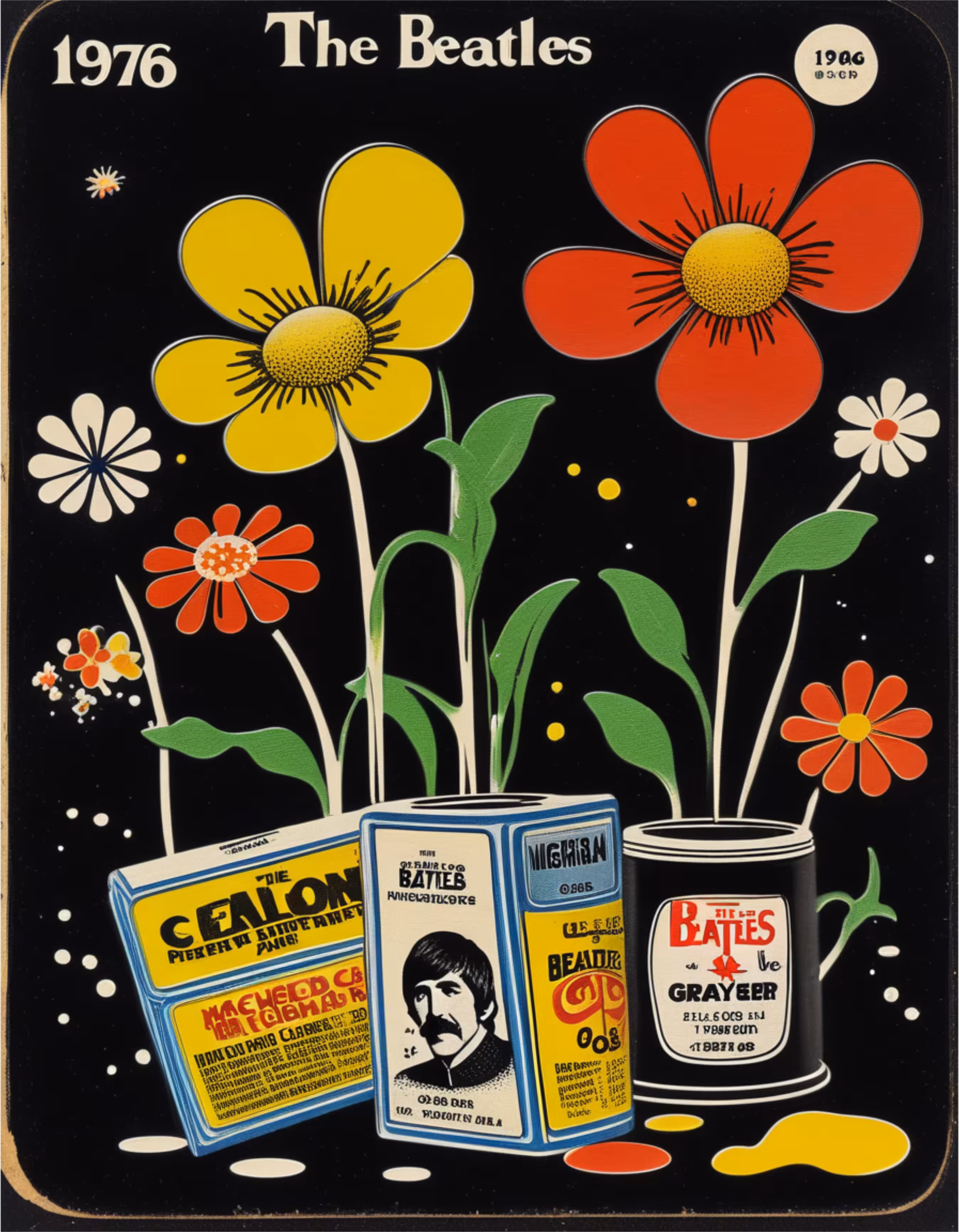 THE BEATLES FLOWER POTS