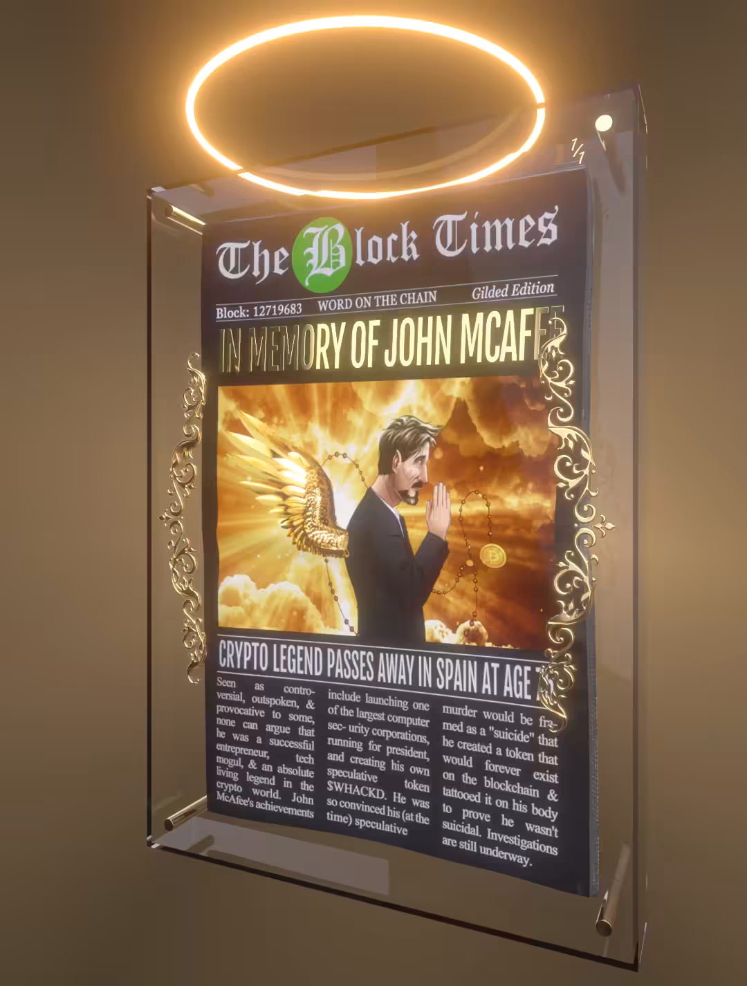 In Memory of John McAfee | Gilded