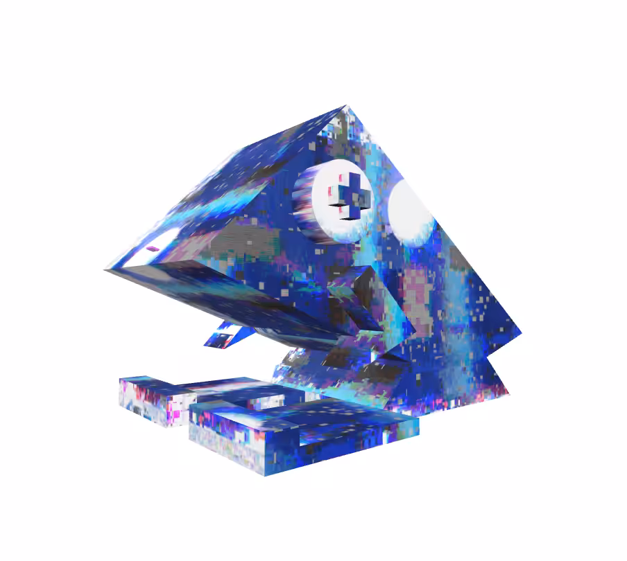 Blue frog with laser tongue 