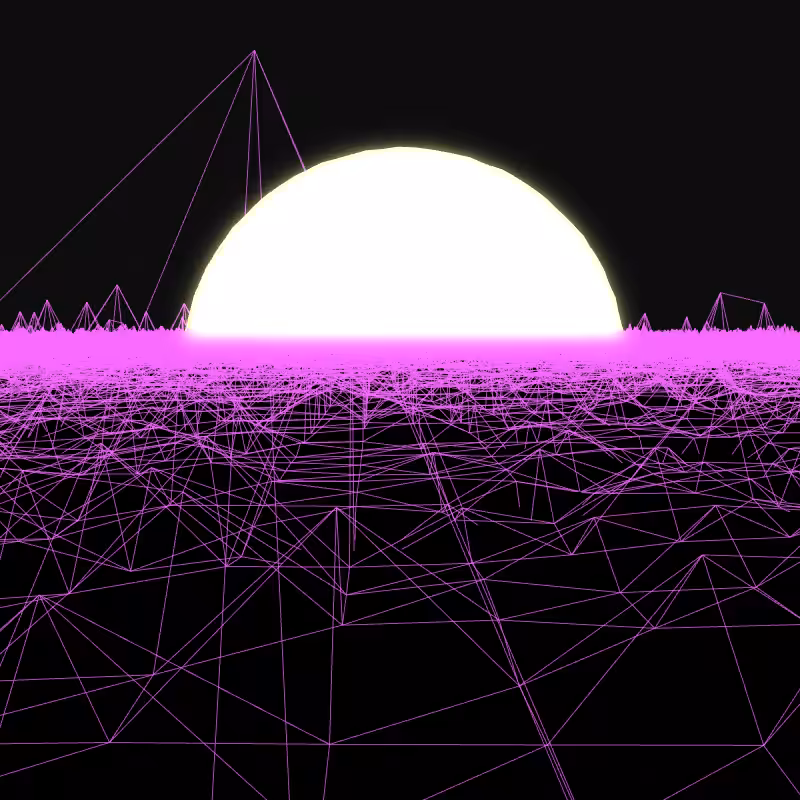 Generative Retrowave Field #41