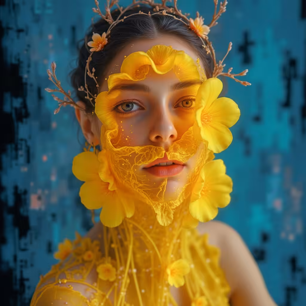 The world of art: Flowers grow in silence.
