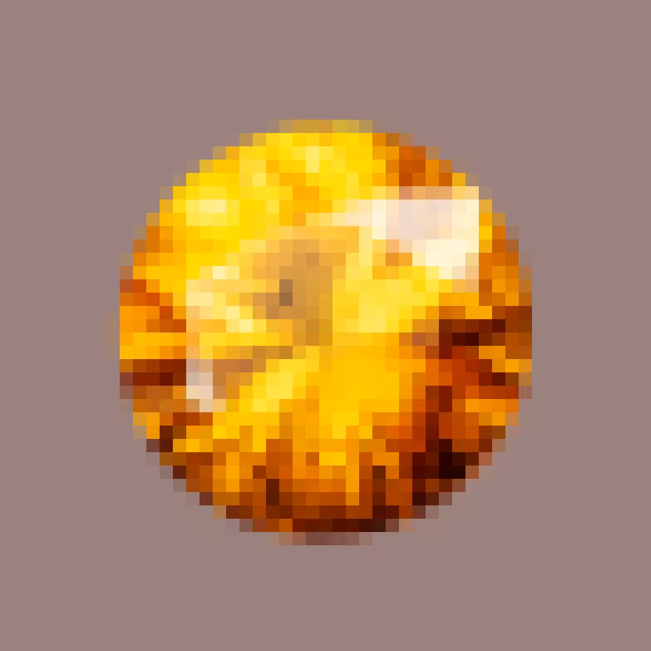 Round Faceted Yellow Sapphire