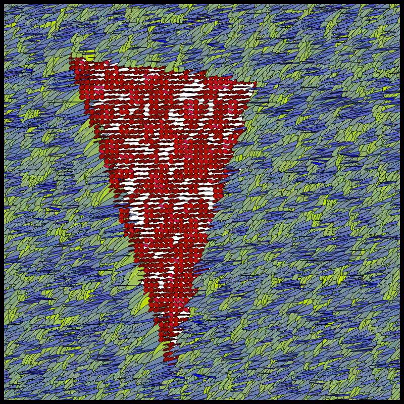Flow Field Circles Triangle #56