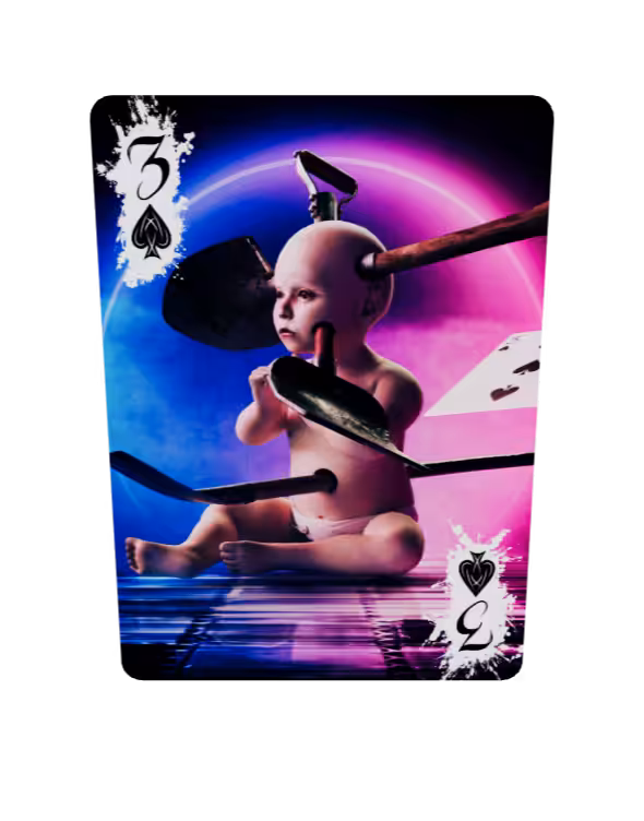 DEKT - Three of Spades - @TheDarkArtiste