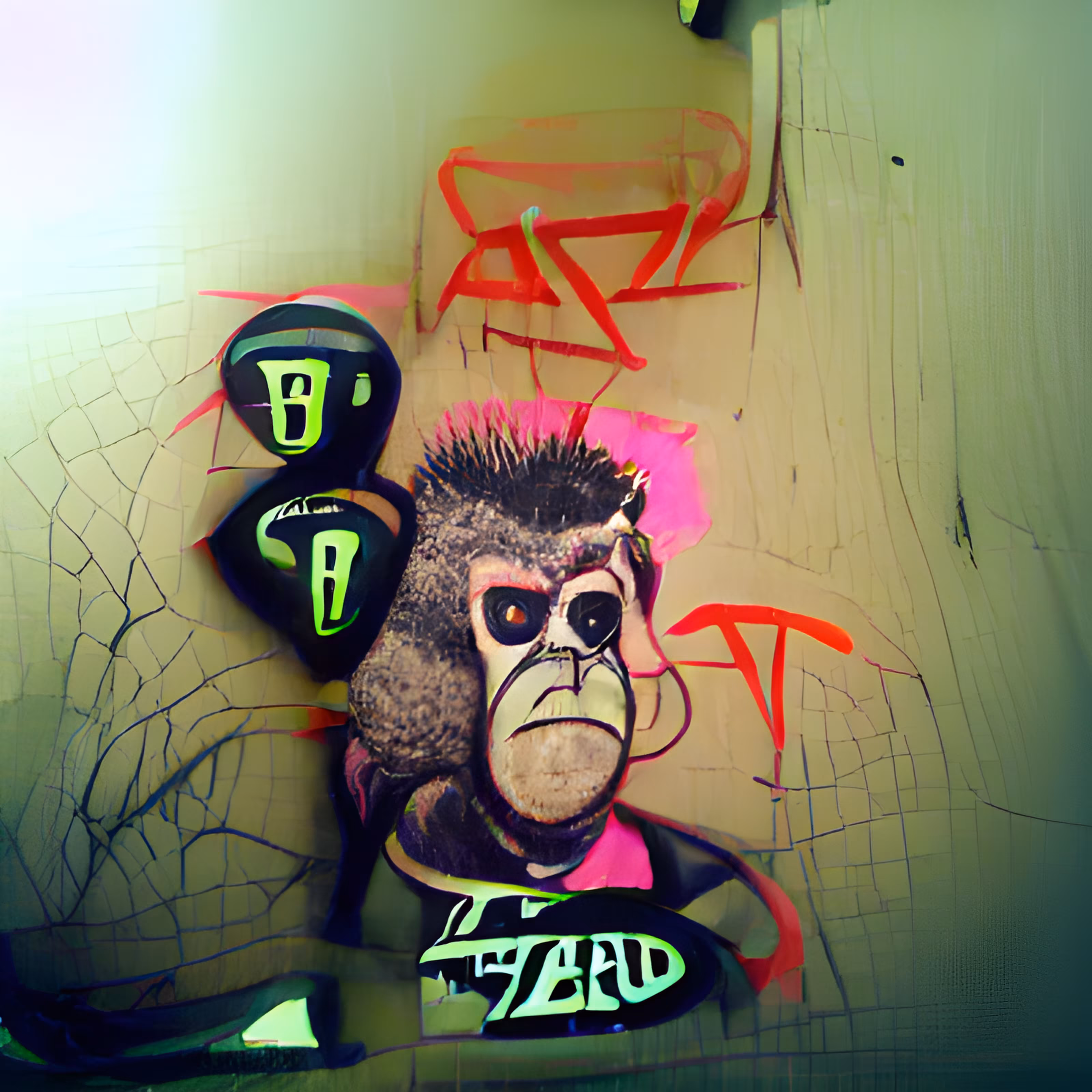 Street graffiti Punk Ape