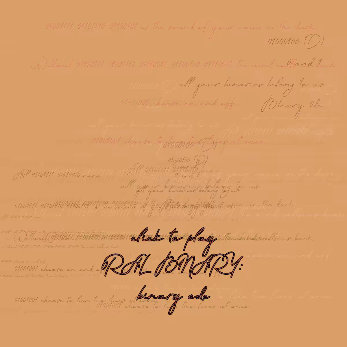 0RAL B1NARY: “BINARY ODE” #58