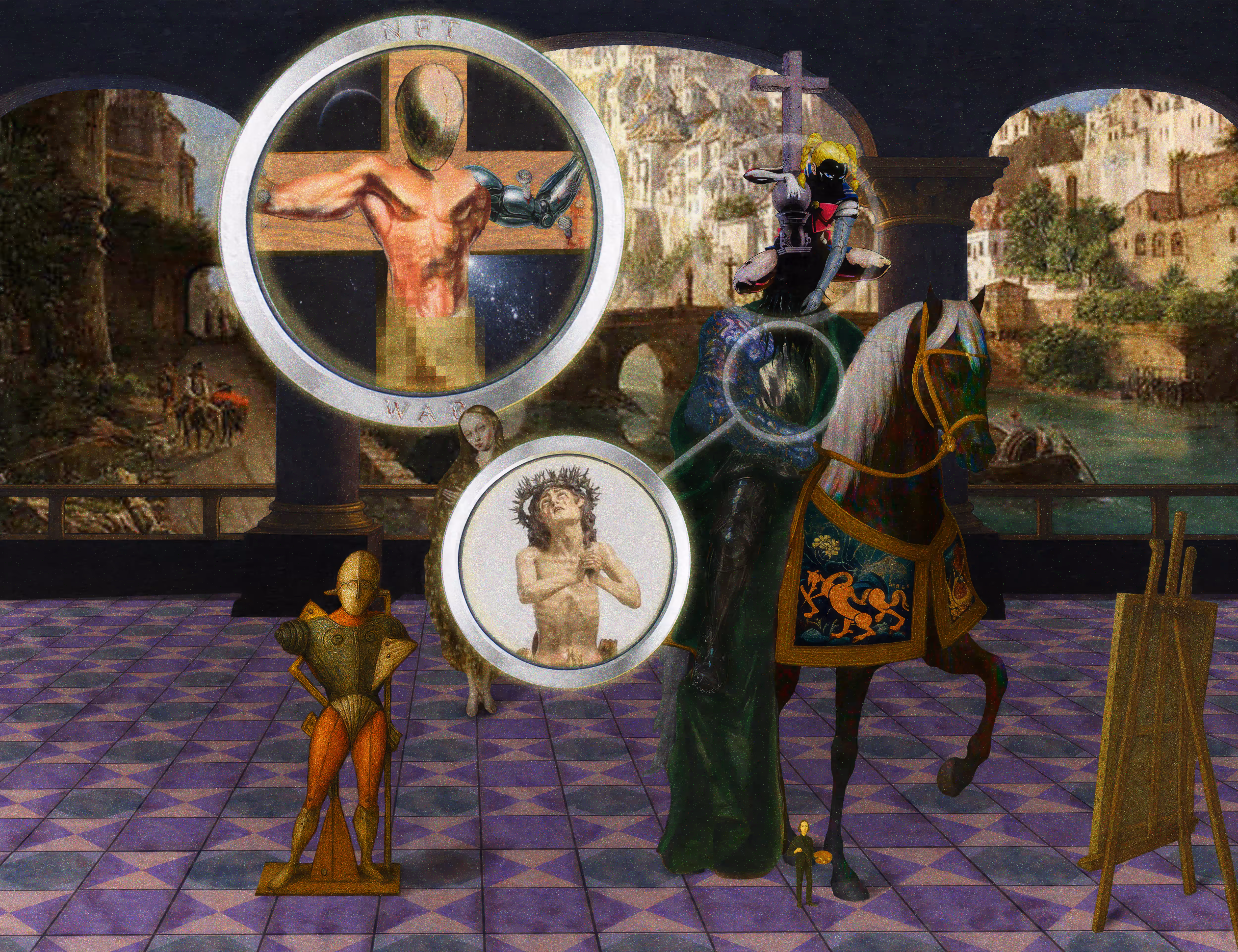 The Pilgrim’s Living Room Crucifixion; Mona Lisa Hyper-Gamble #192