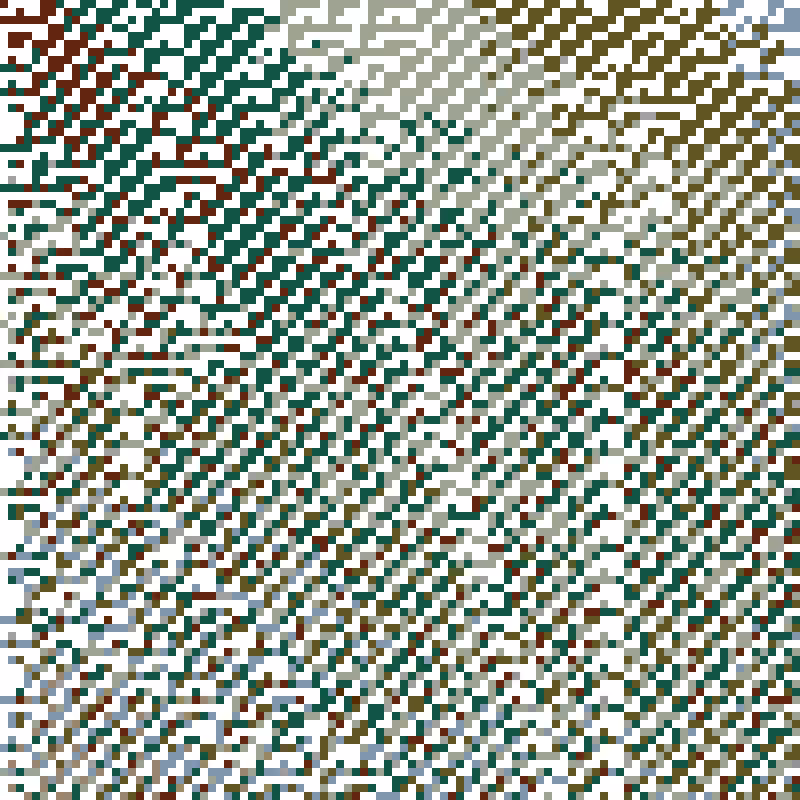 Colored Elementary Cellular Automaton #387