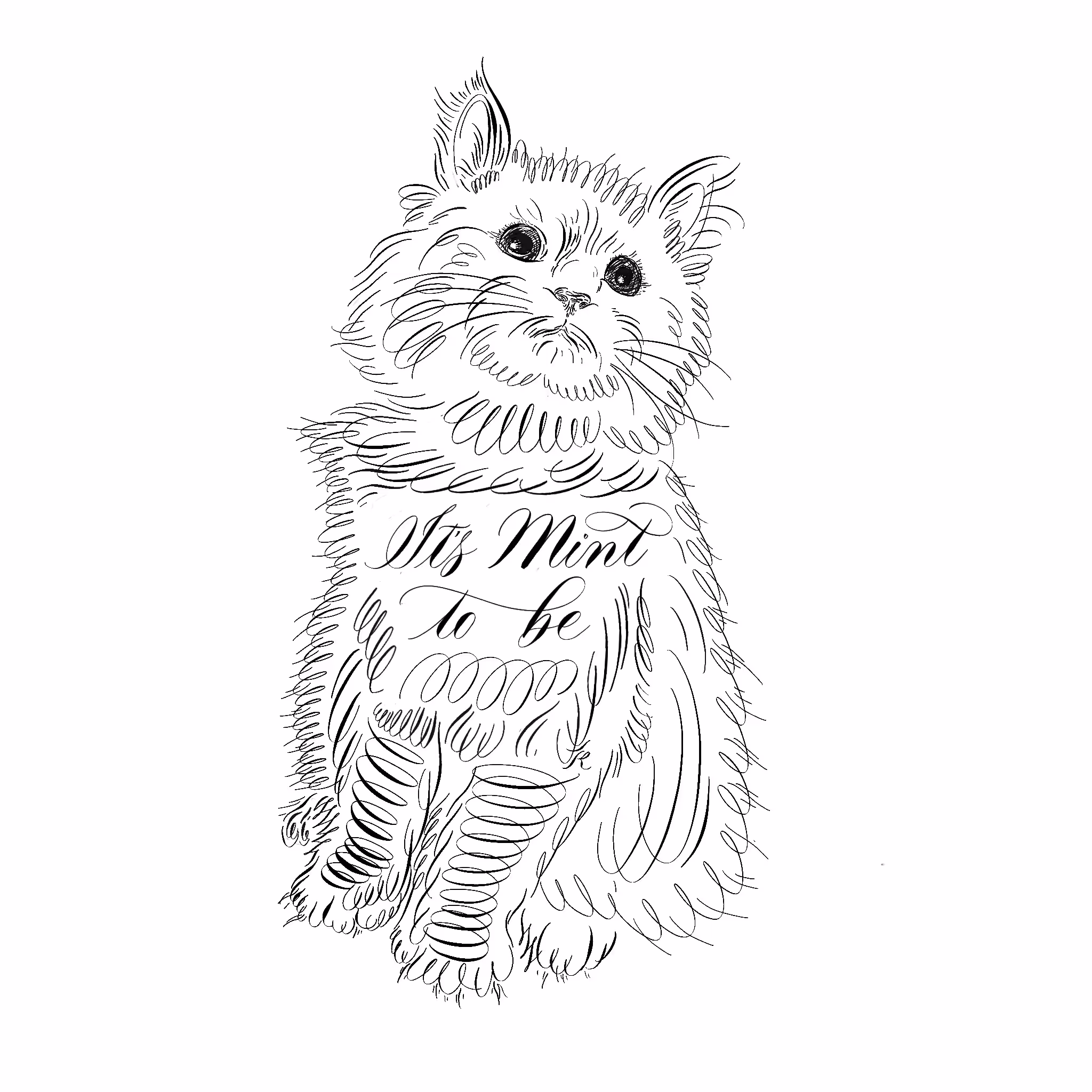 Petty Cat Calligraphy