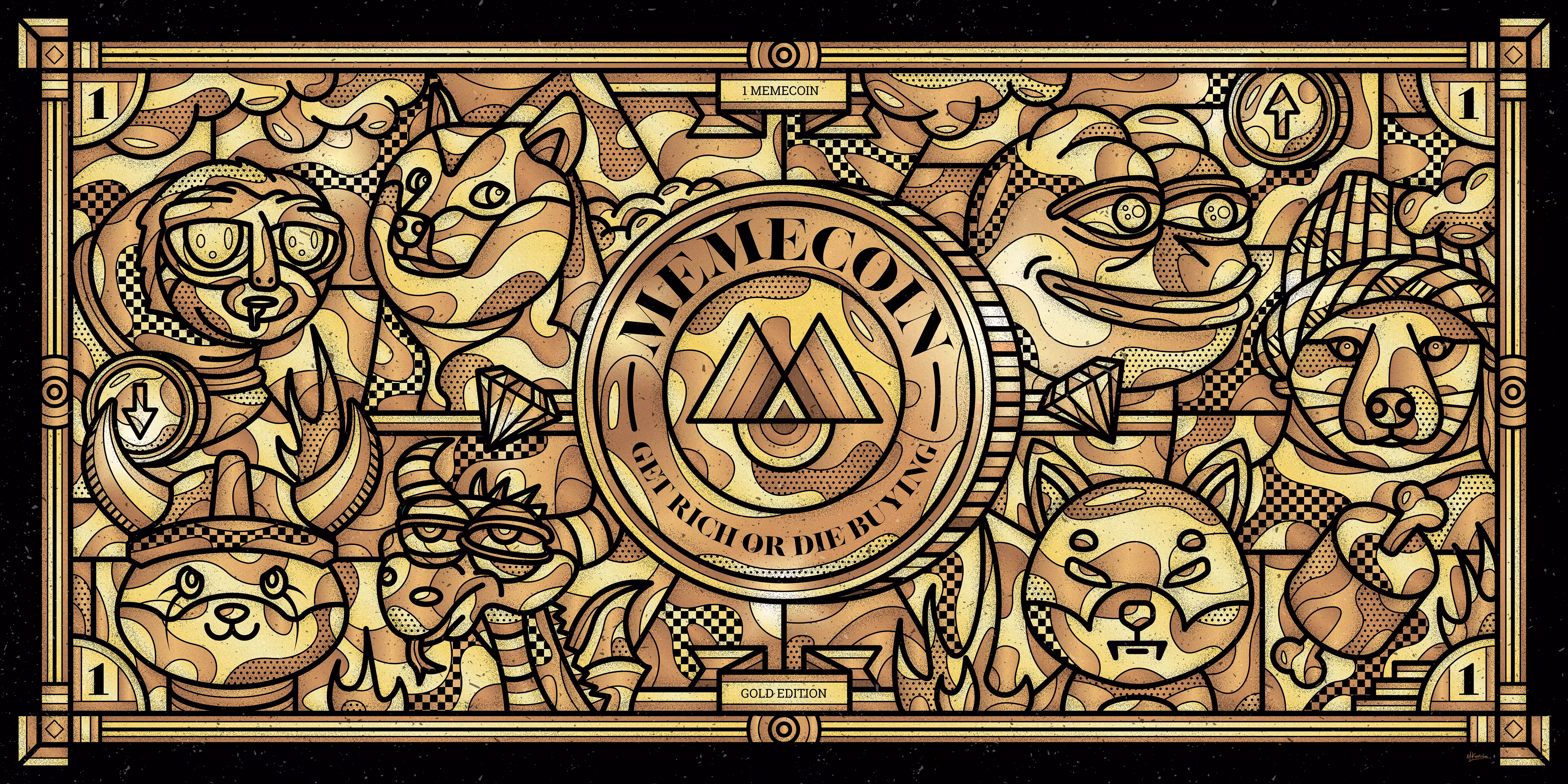 MEMECOIN - Get Rich or Die Buying (Gold edition)