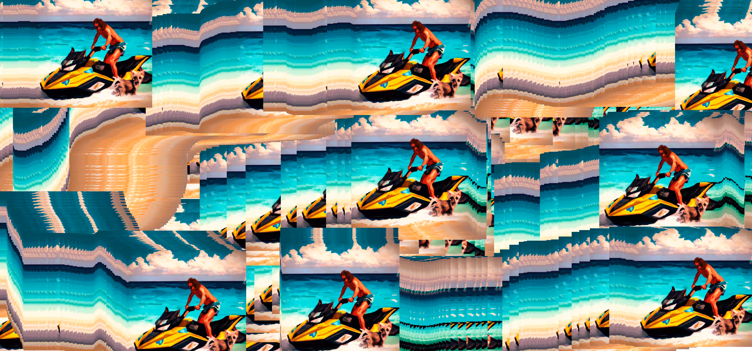 Jet Ski Puppy Mustique | Drag & Drop Draw