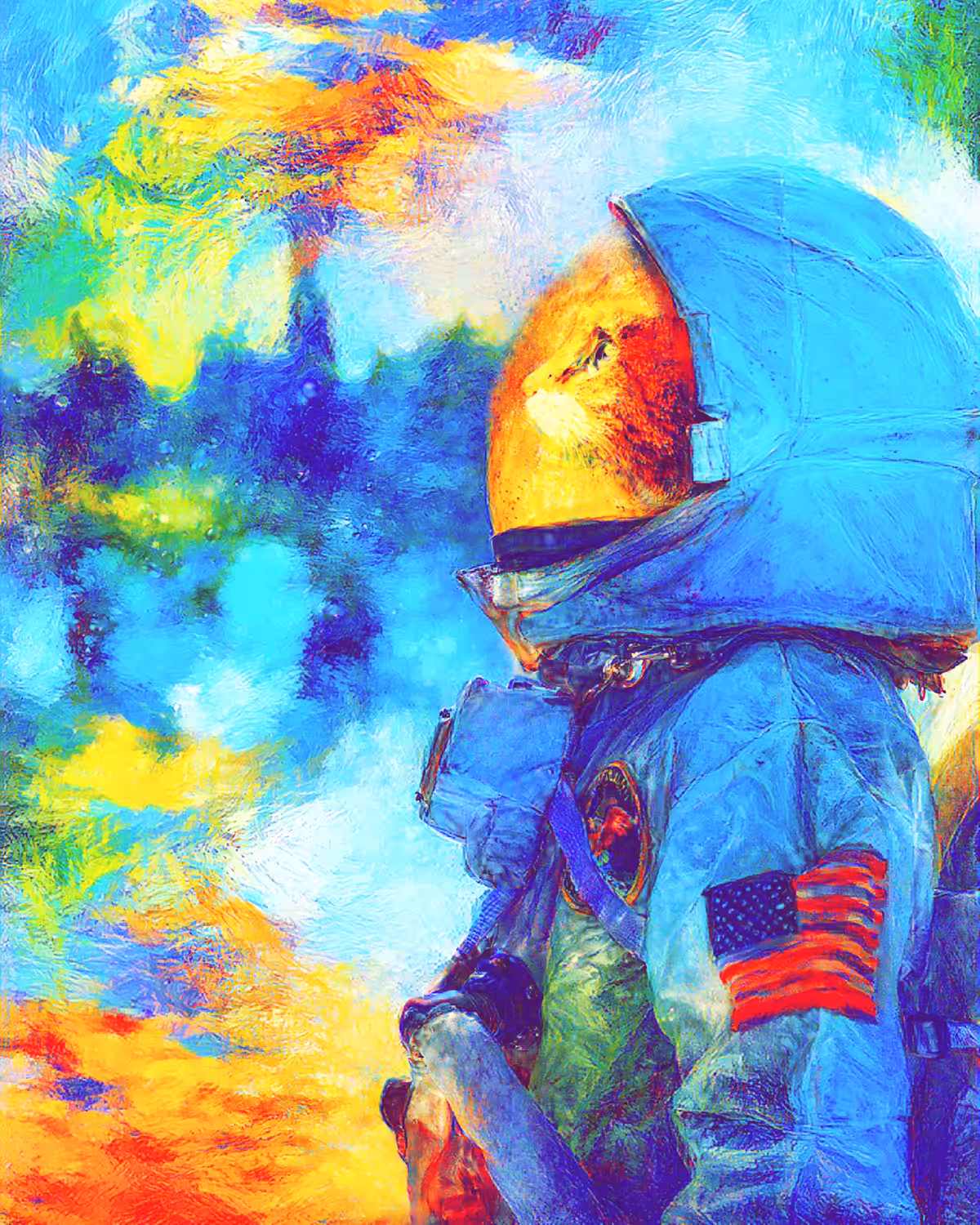 Glitchy Space Cat