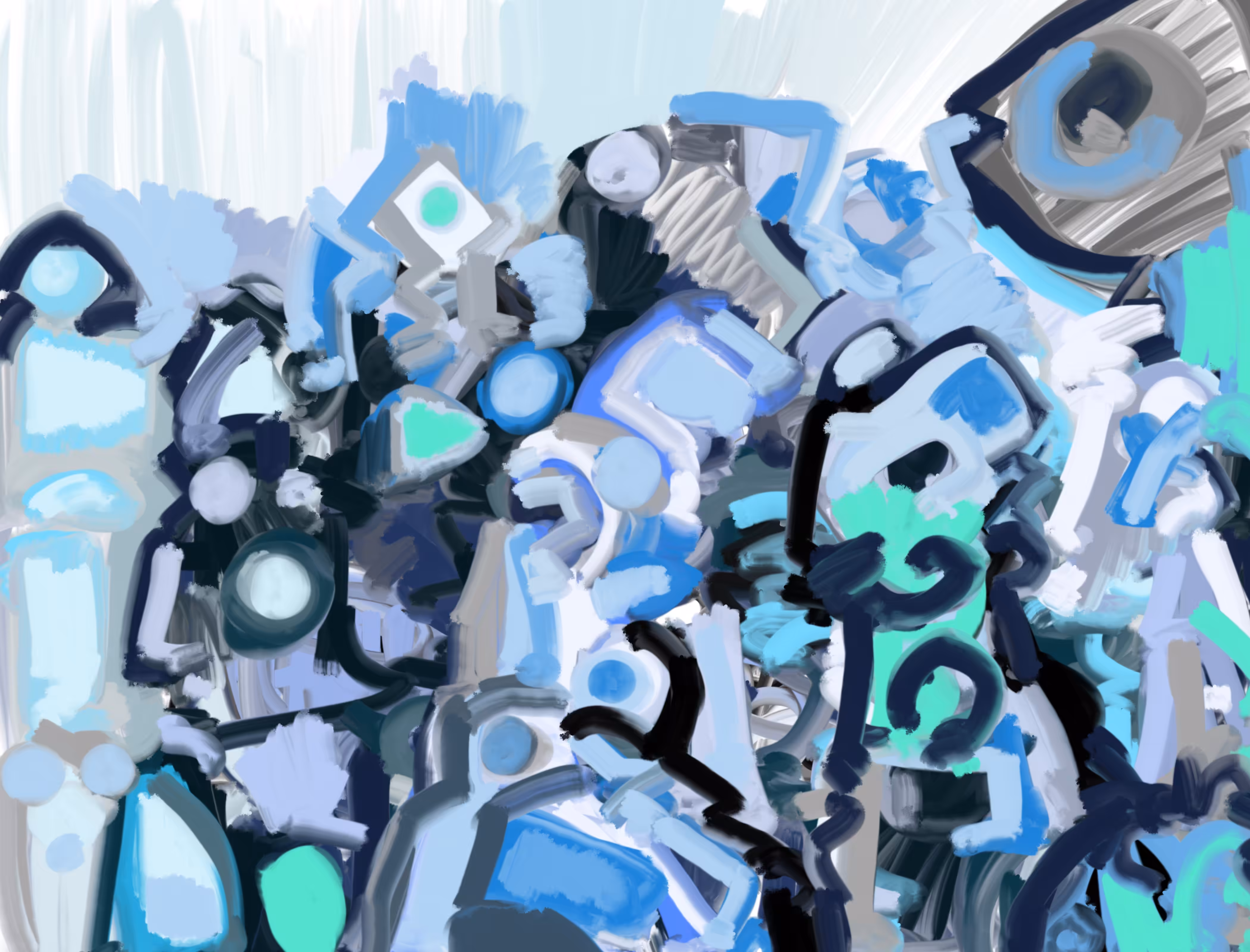 Abstracción en azul