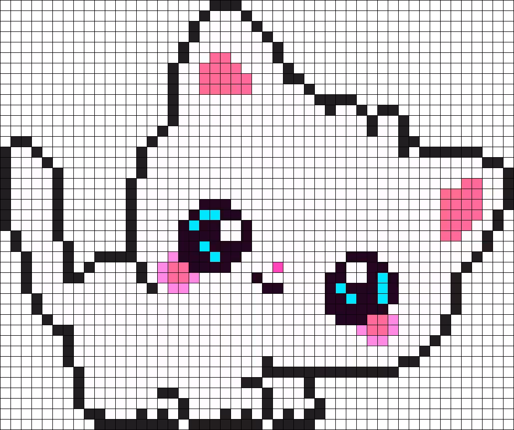 Pixel Kitty (white)