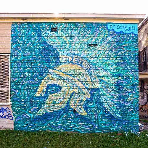 Out of Office Mural Tour '21: Detroit Finished Wall #2 - For The Spartans!