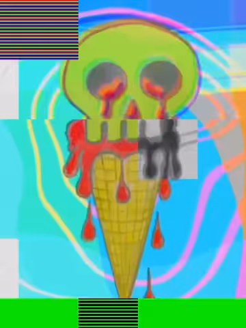 Skull Cone Pixel Melt