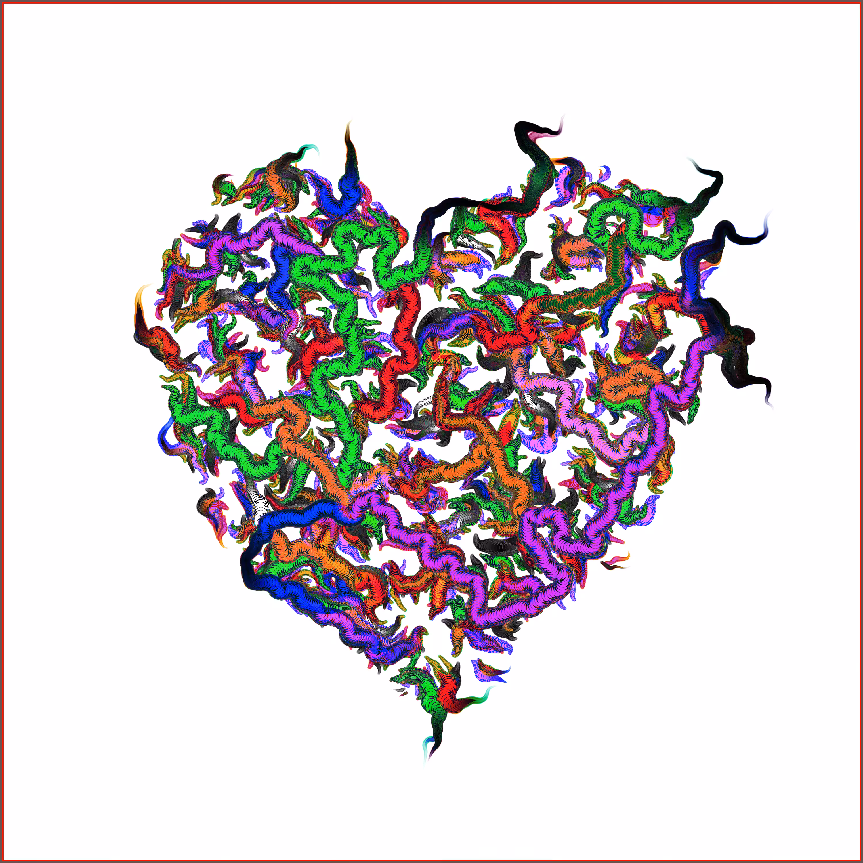 Heart Worm (Romantic) in White