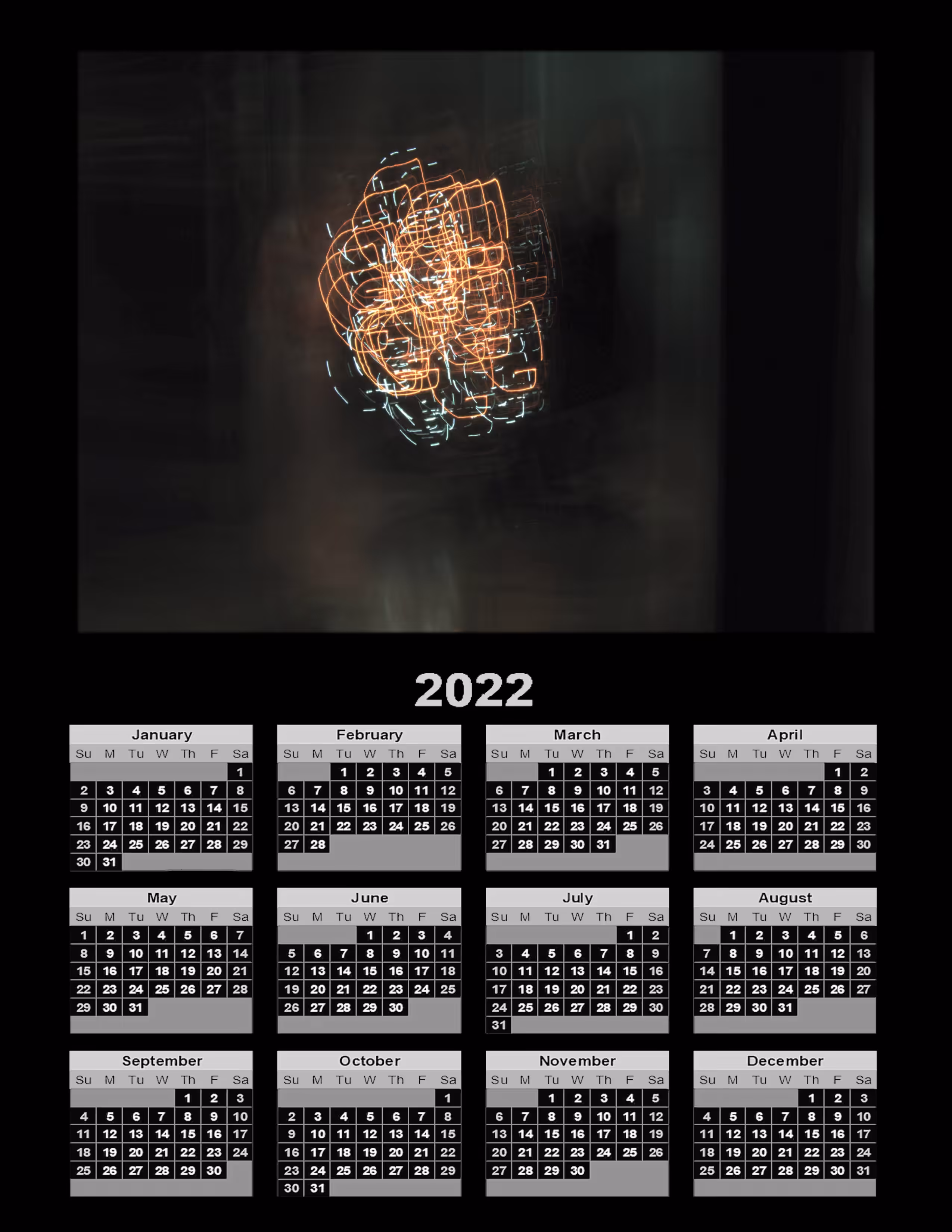 2022 calendar