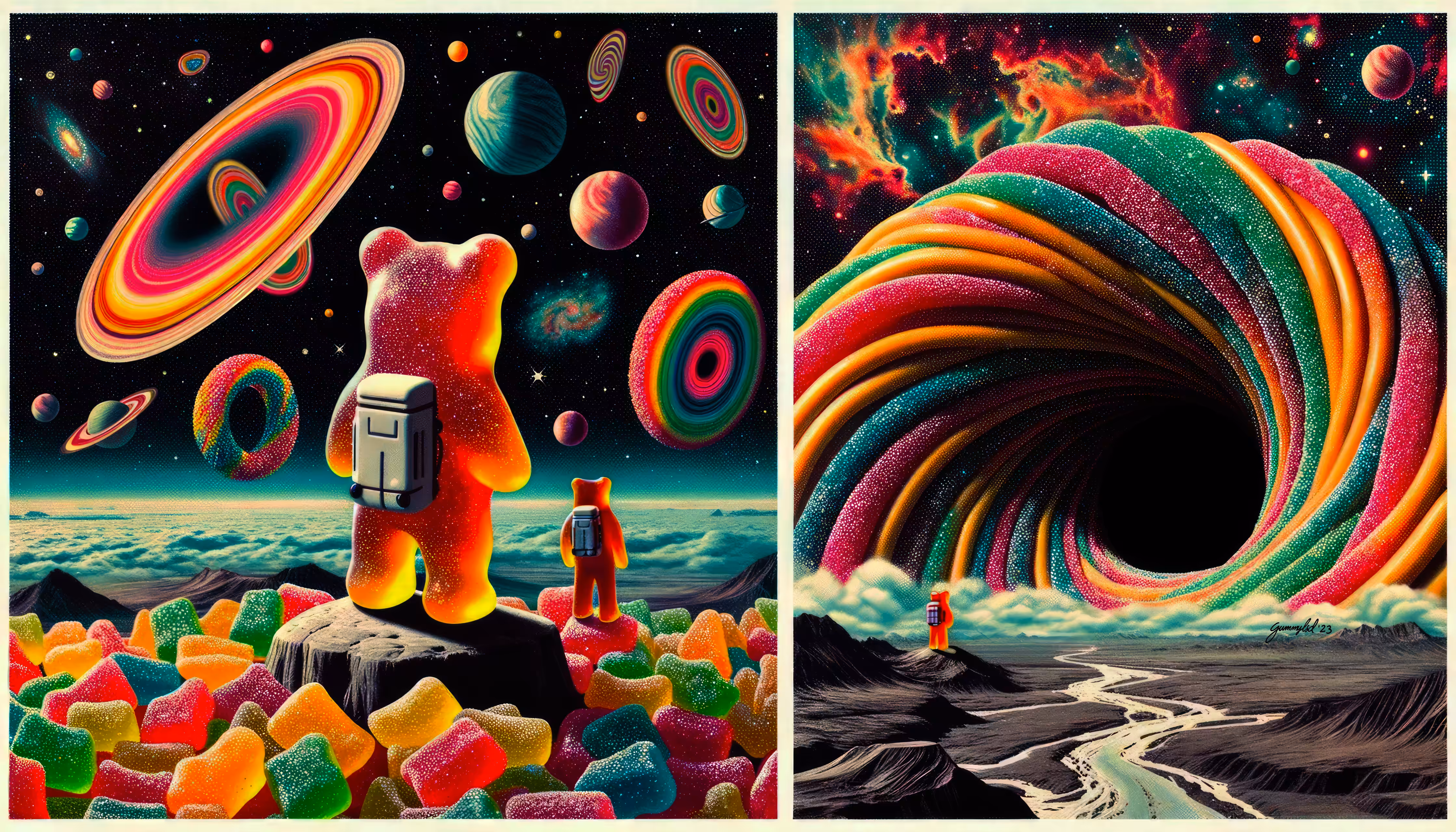 Ai Bear Art from GummyLSD: Wonders of the Candyverse: LSDGB Comic #16