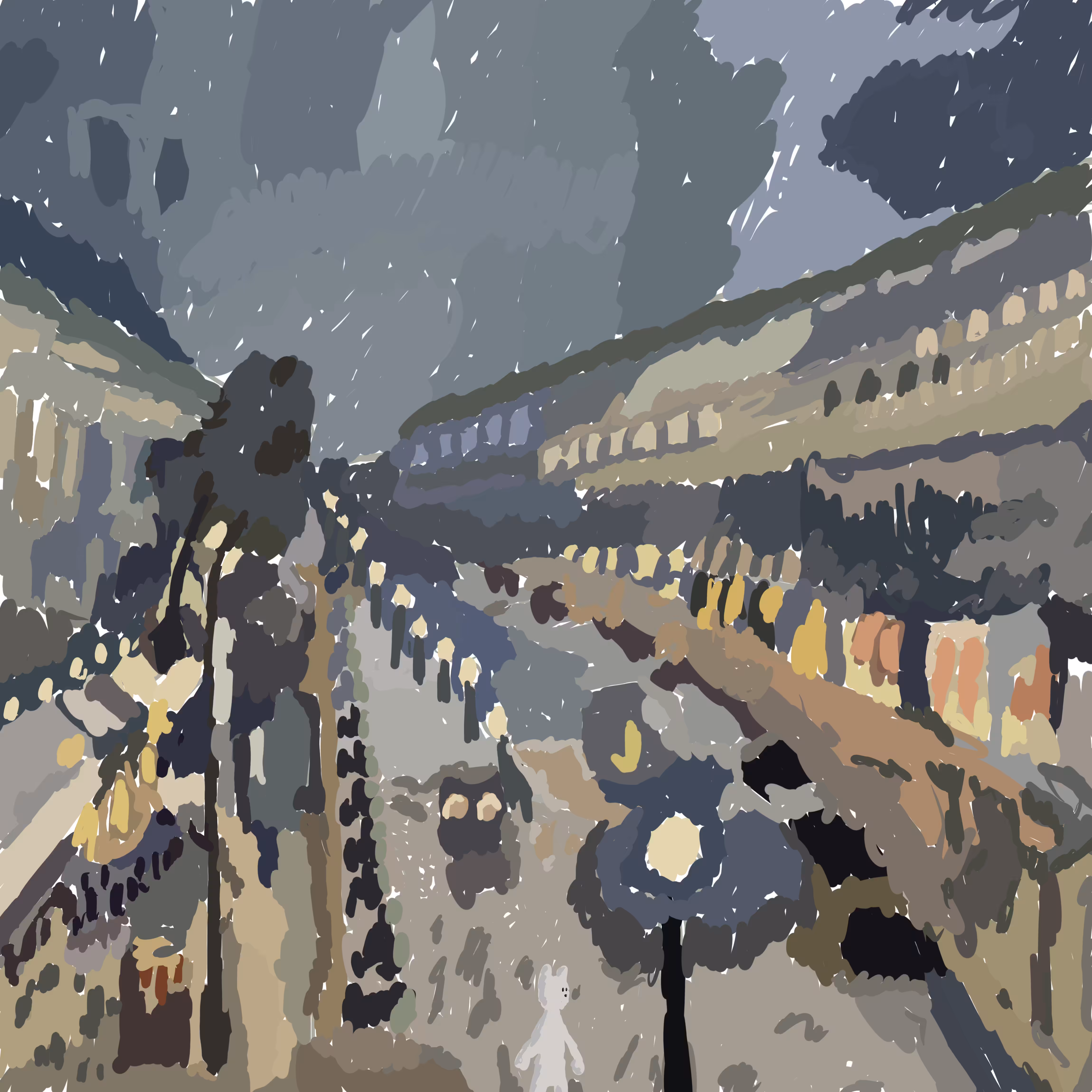 The Boulevard Montmartre at Night, 1897 bear