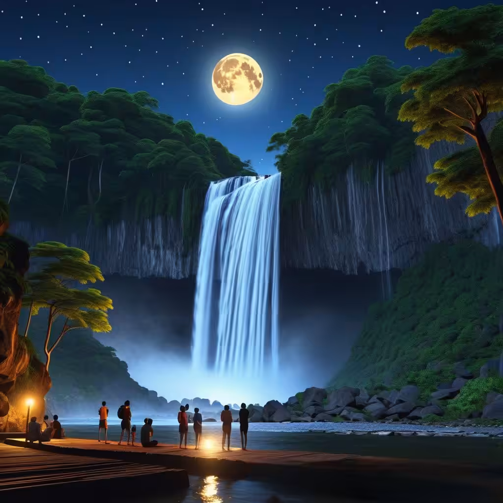Happy Land : Waterfall 🏞🌙
