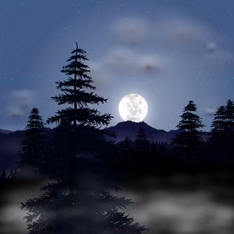 Moonlit Mountains #99