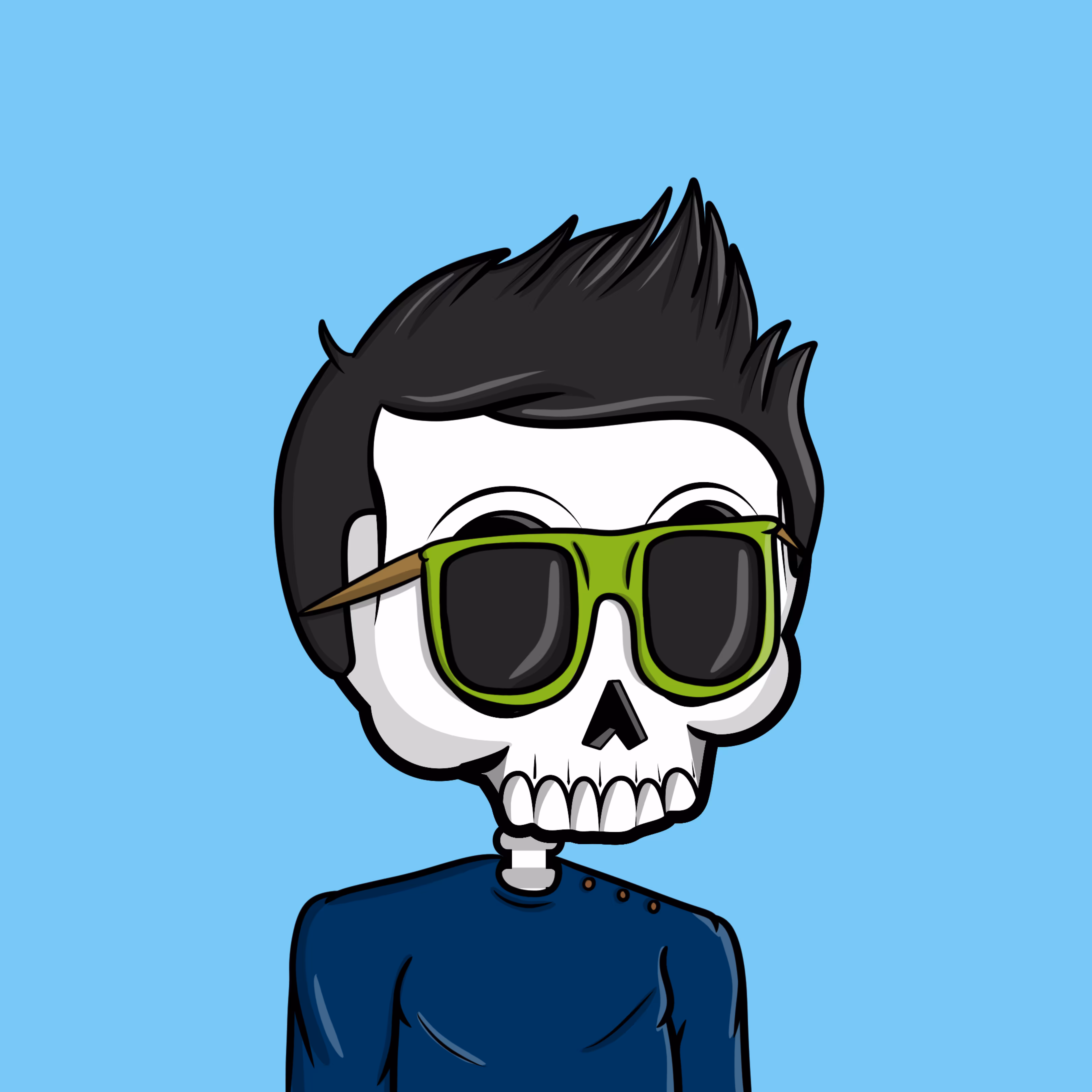 Edgar The Skeleton - Green Glasses Boy #361