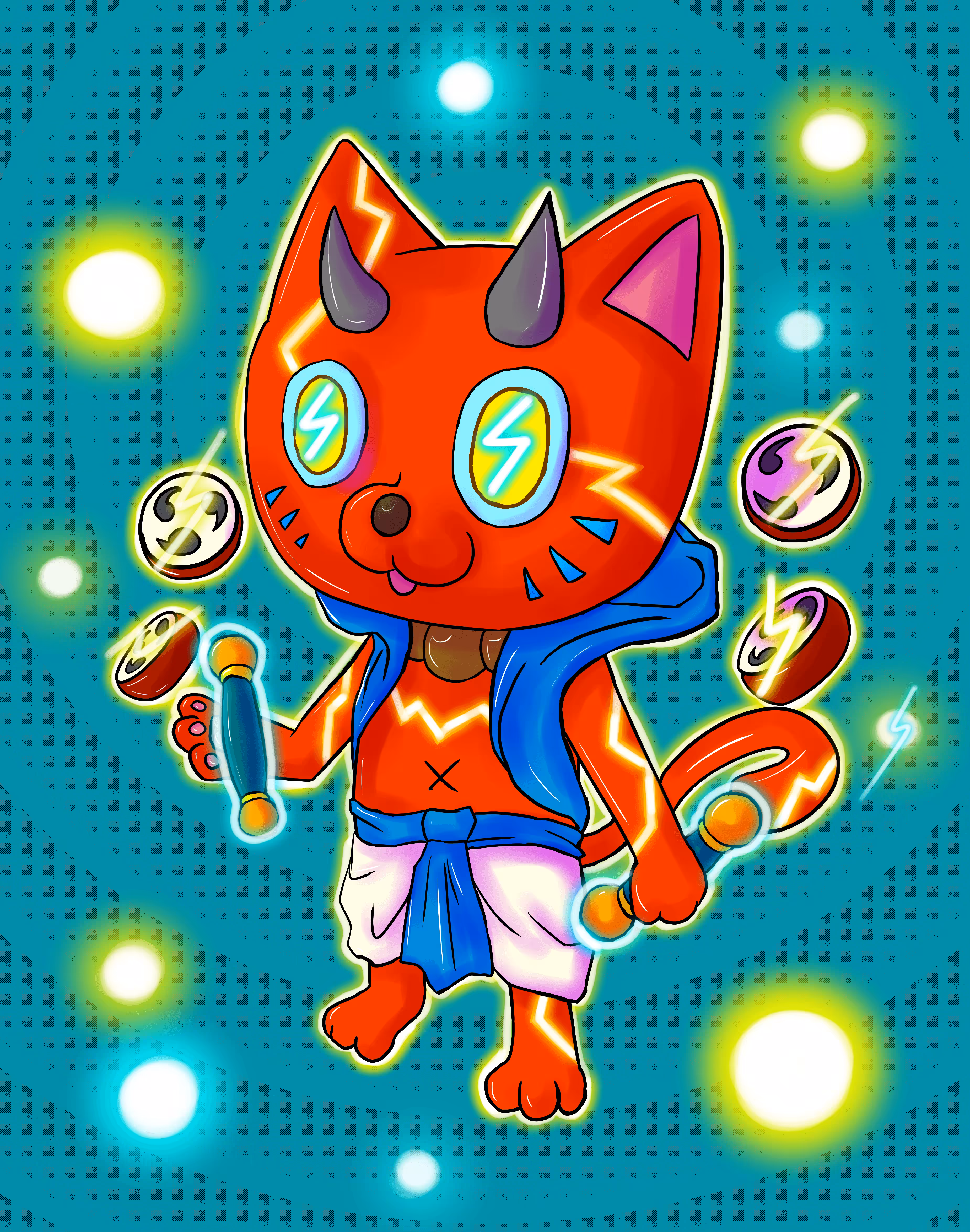 Cyber cat Raijin