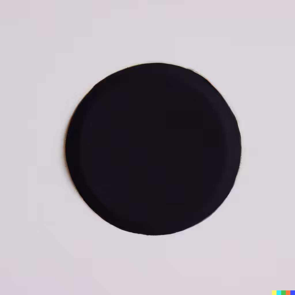 A Black Circle on a White Background