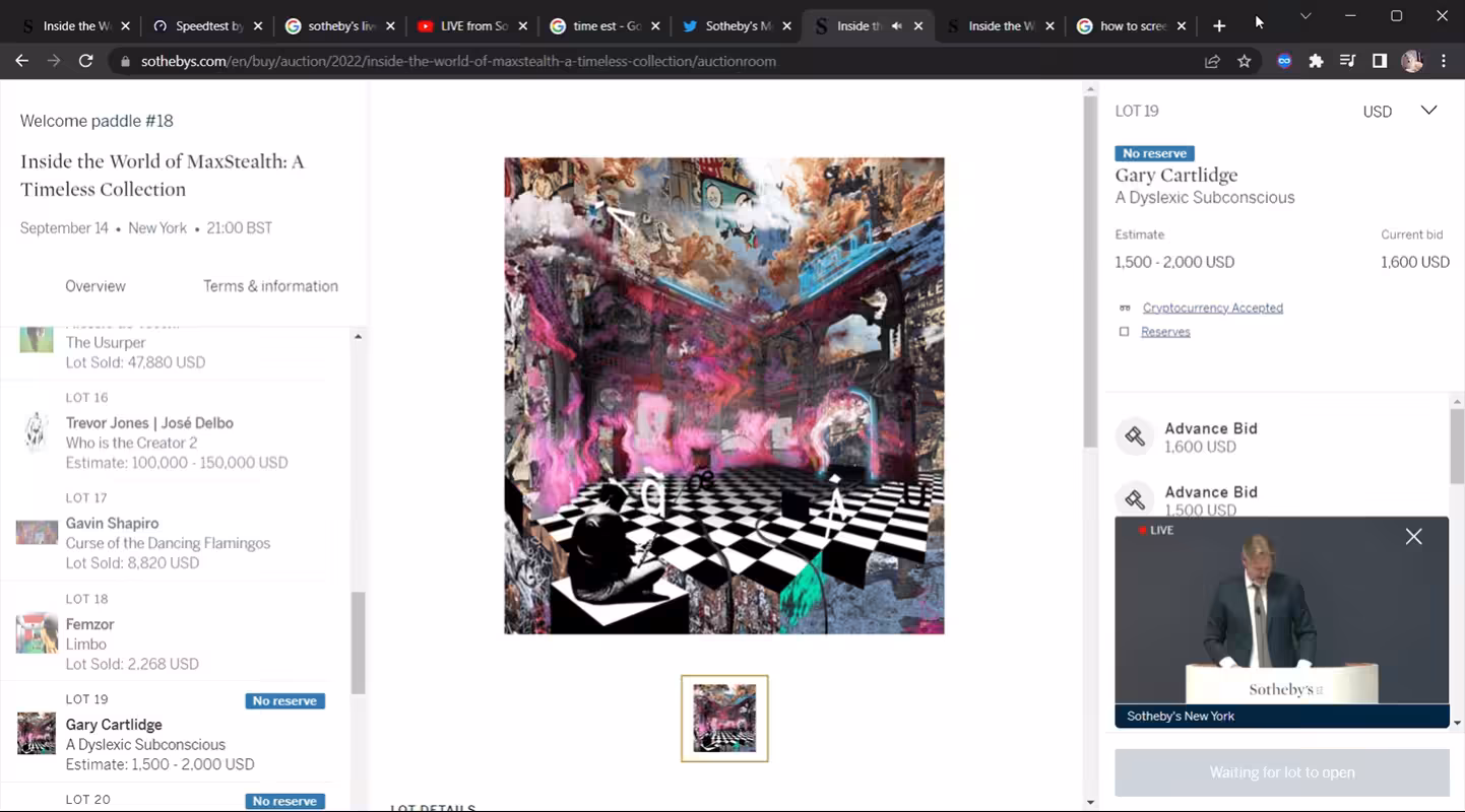 Bringing Cryptoart Home - The first Cryptoart Self buy at Sotheby's  