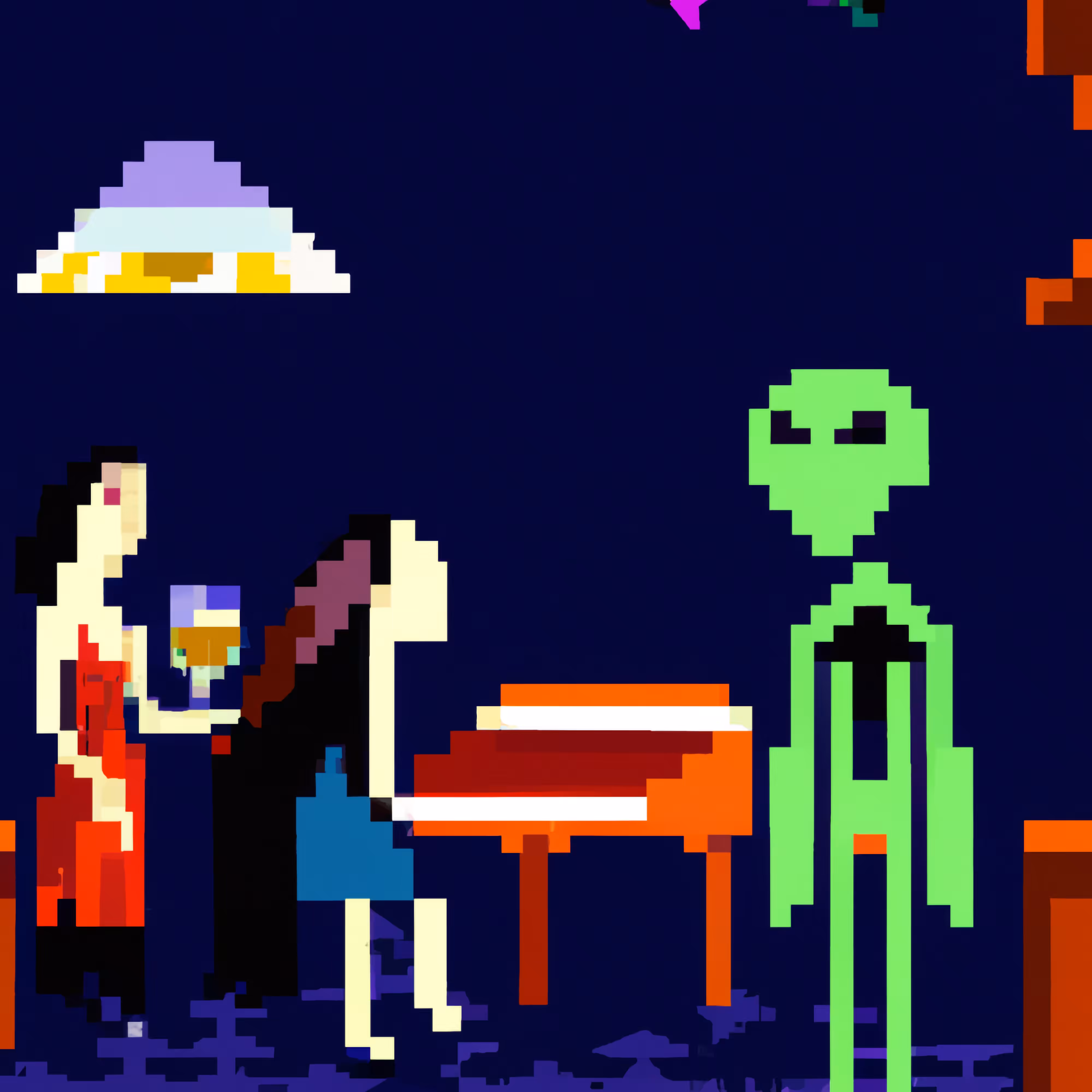 Mona Lisa Meets an Alien in a Bar #8