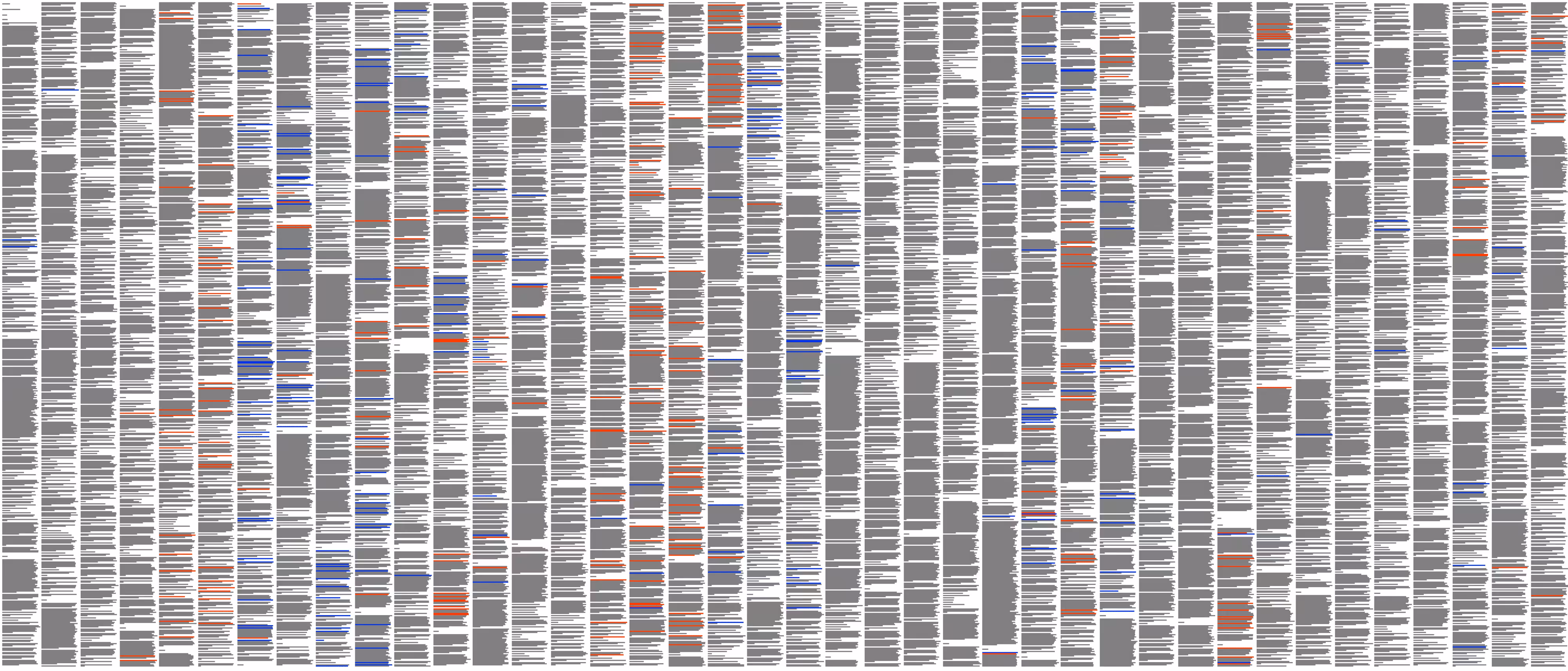 Anna Karenina: pattern matching (gray, red, blue). 01