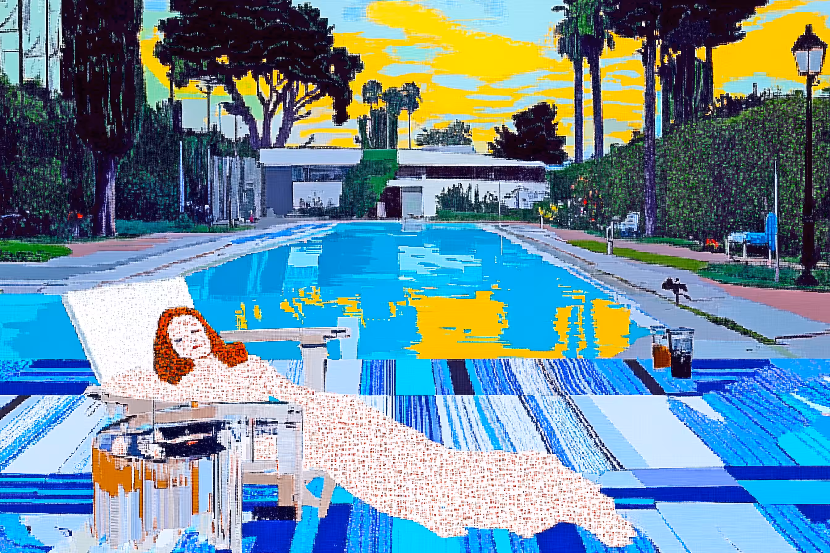 Readhead by the pool