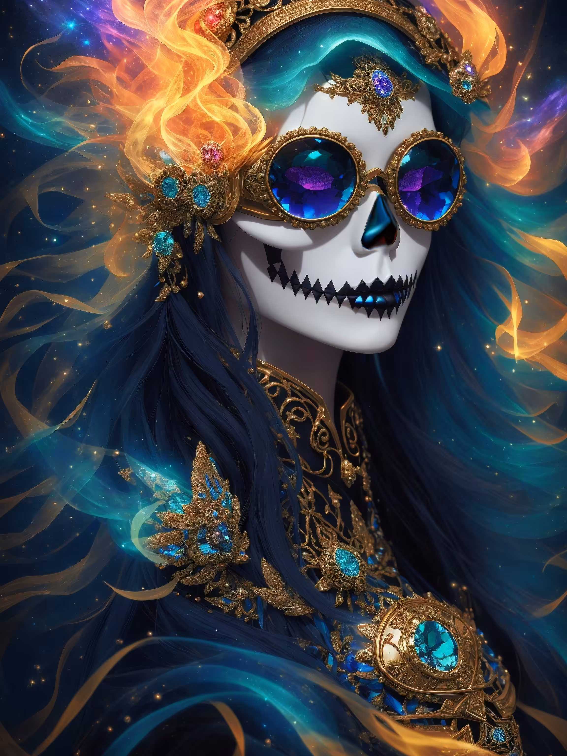 "Skull Symphony #34" 🕯️🌹💎