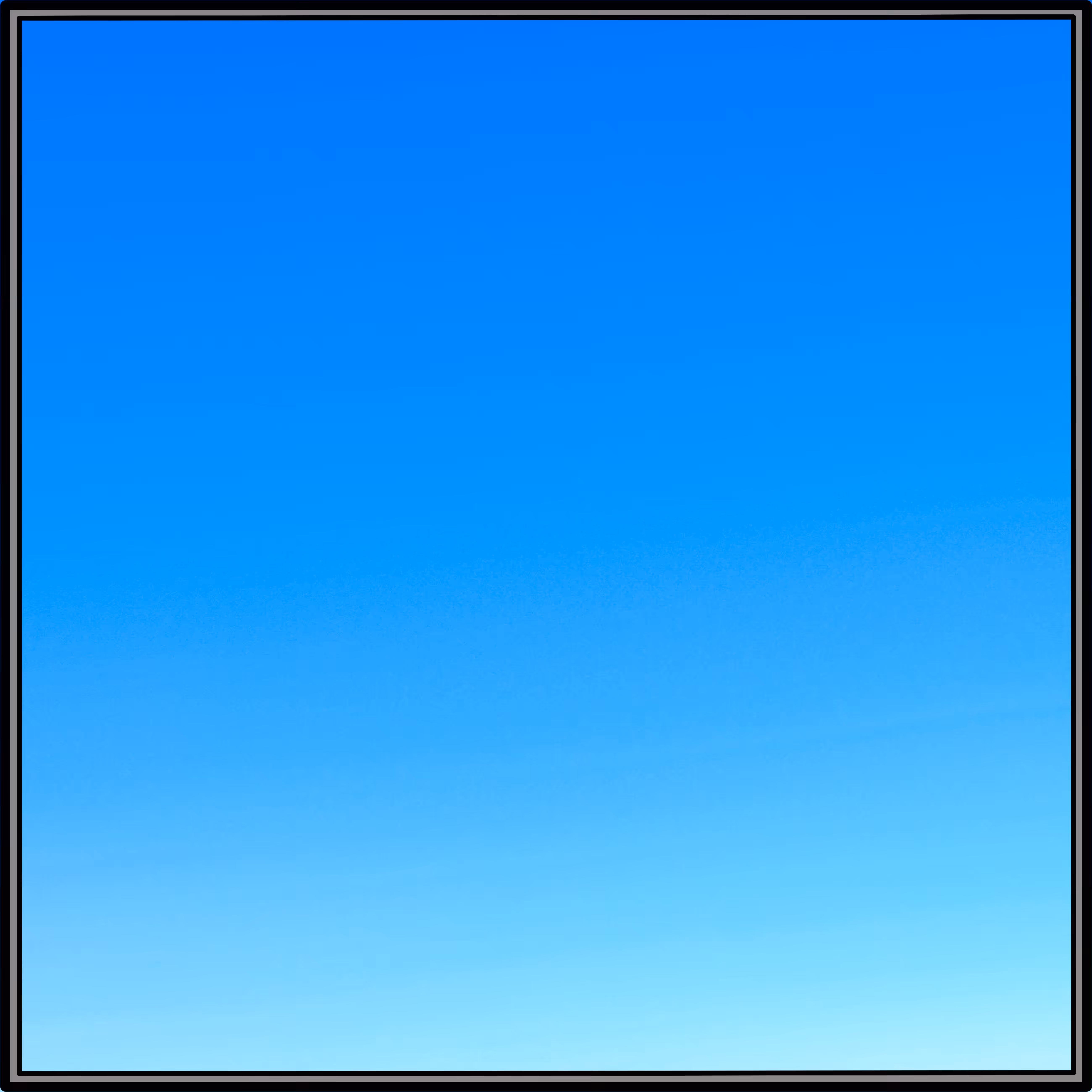 Color Field #15: white over blue