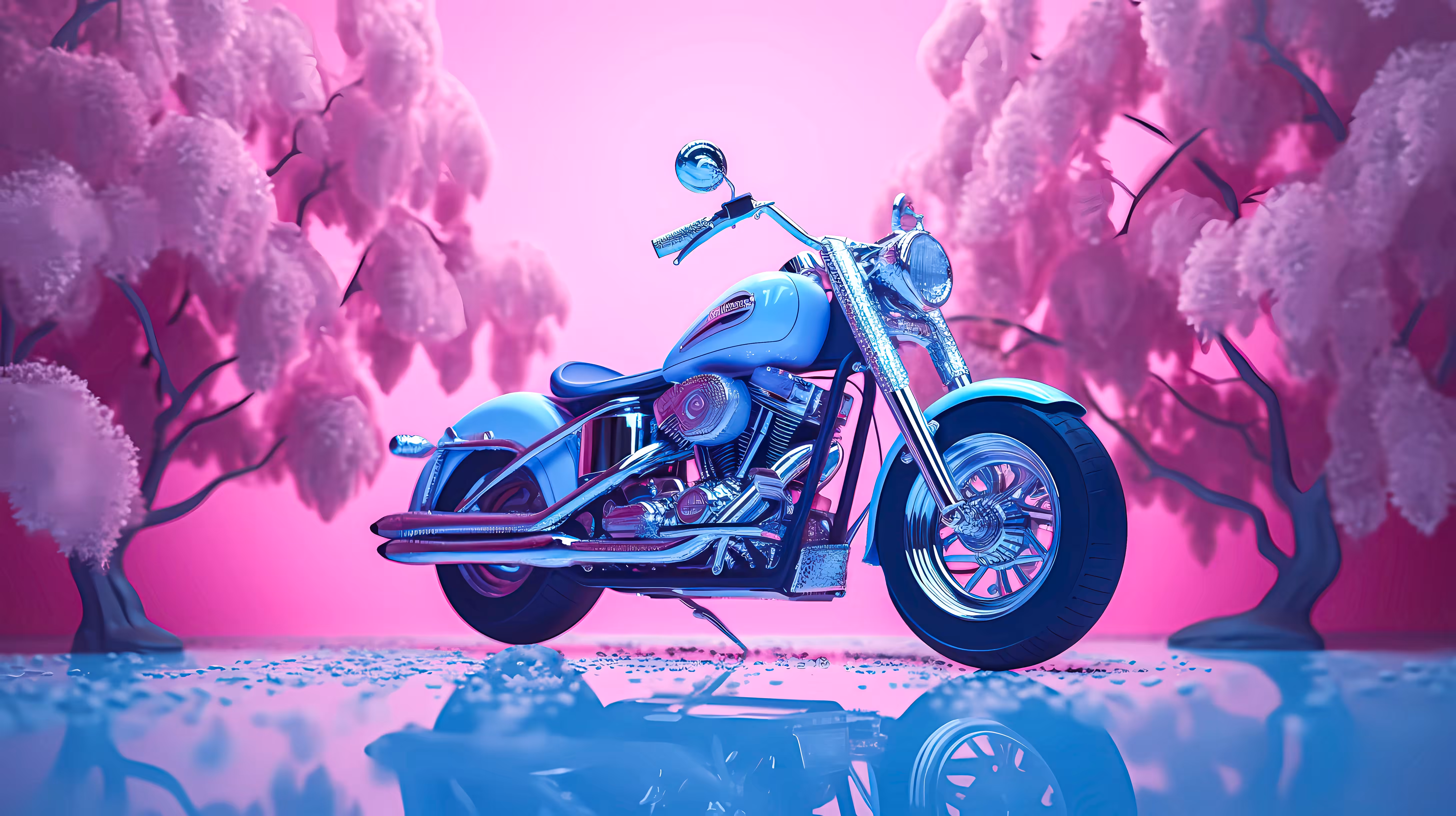Blue Harley