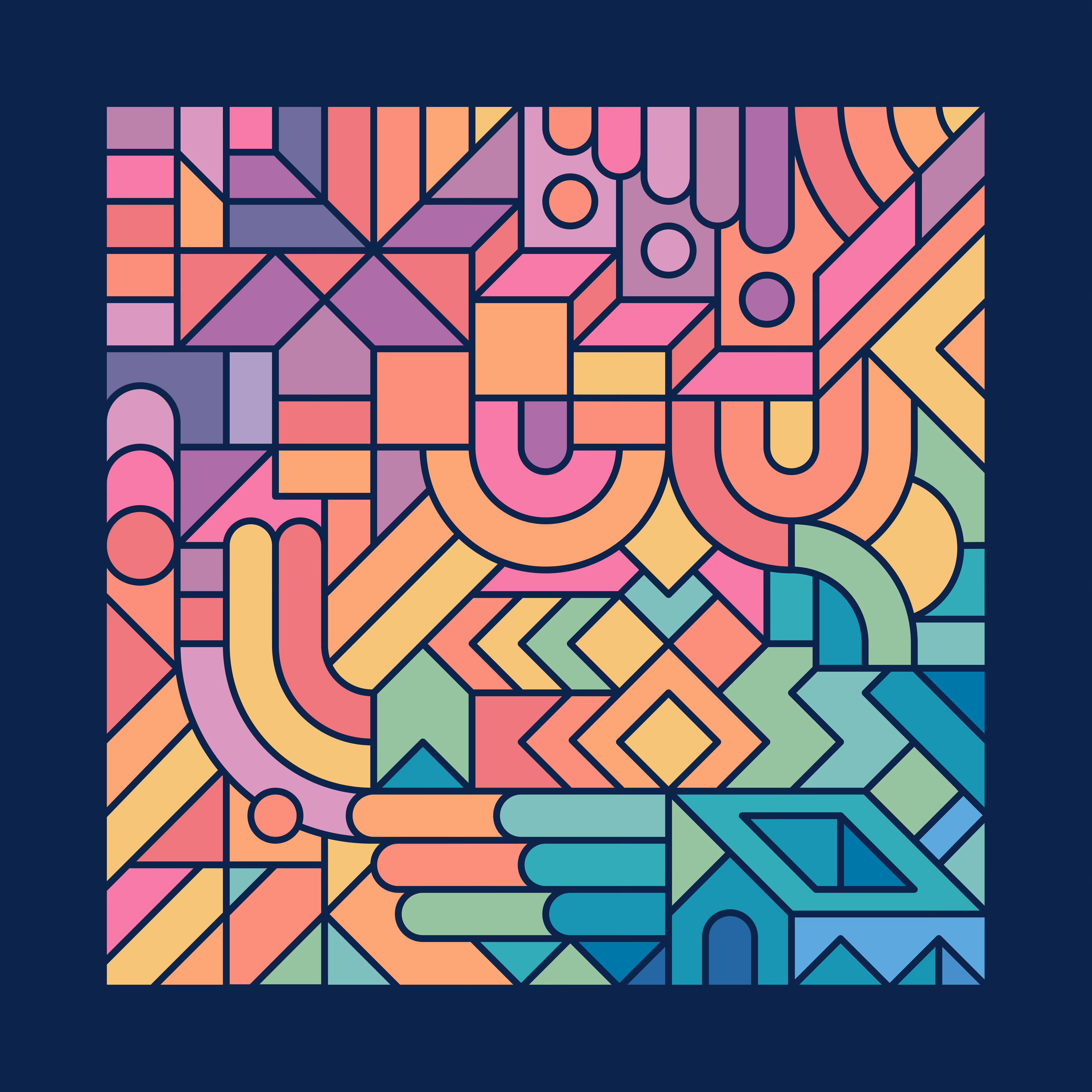 Colourful Chaos - Square iv.