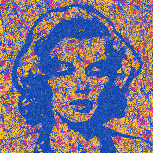 Famous Faces Series: Marilyn Monroe Blue Splash Art