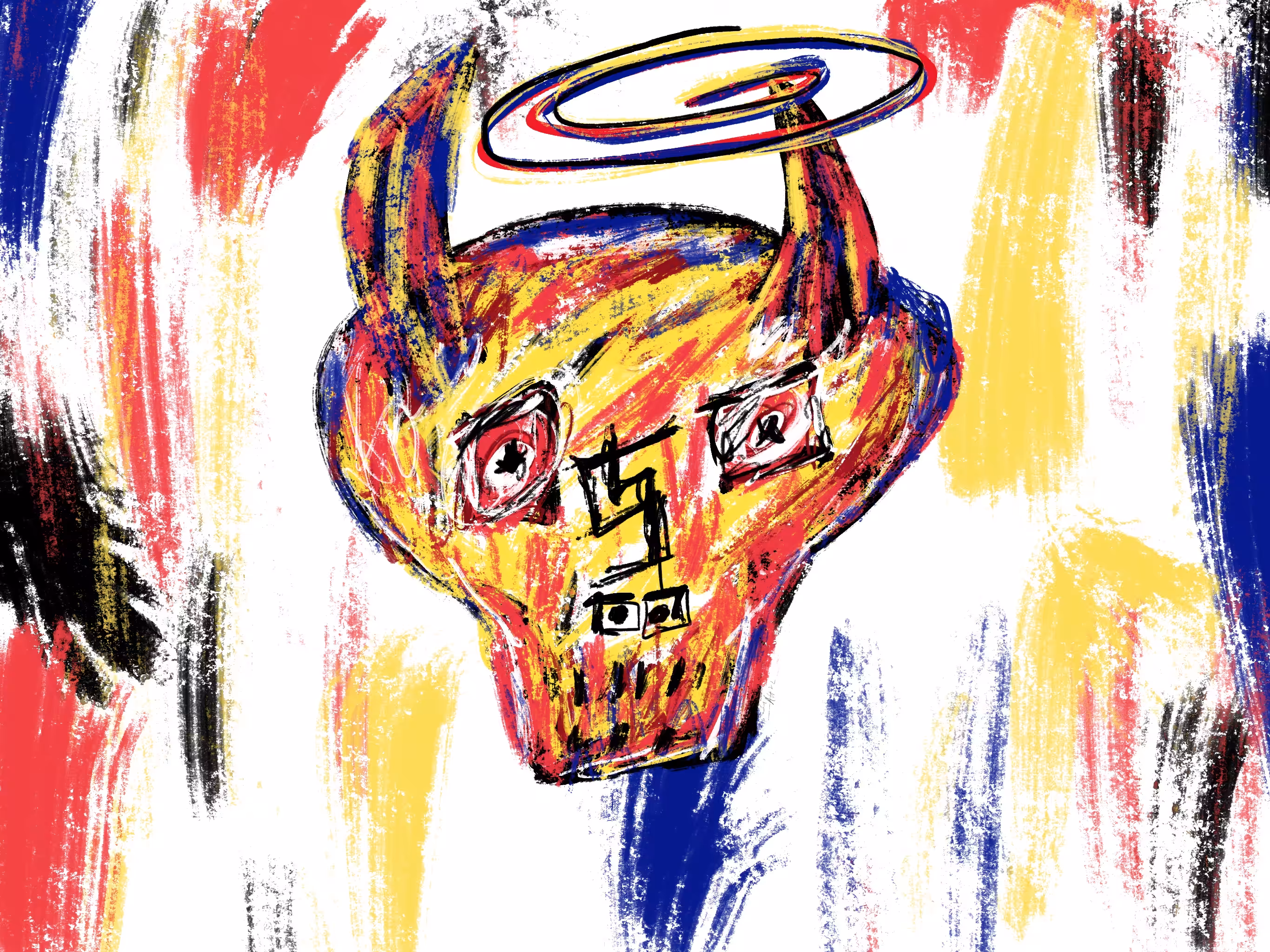 "Angel Devil Skull" - Crazy Skull WSA